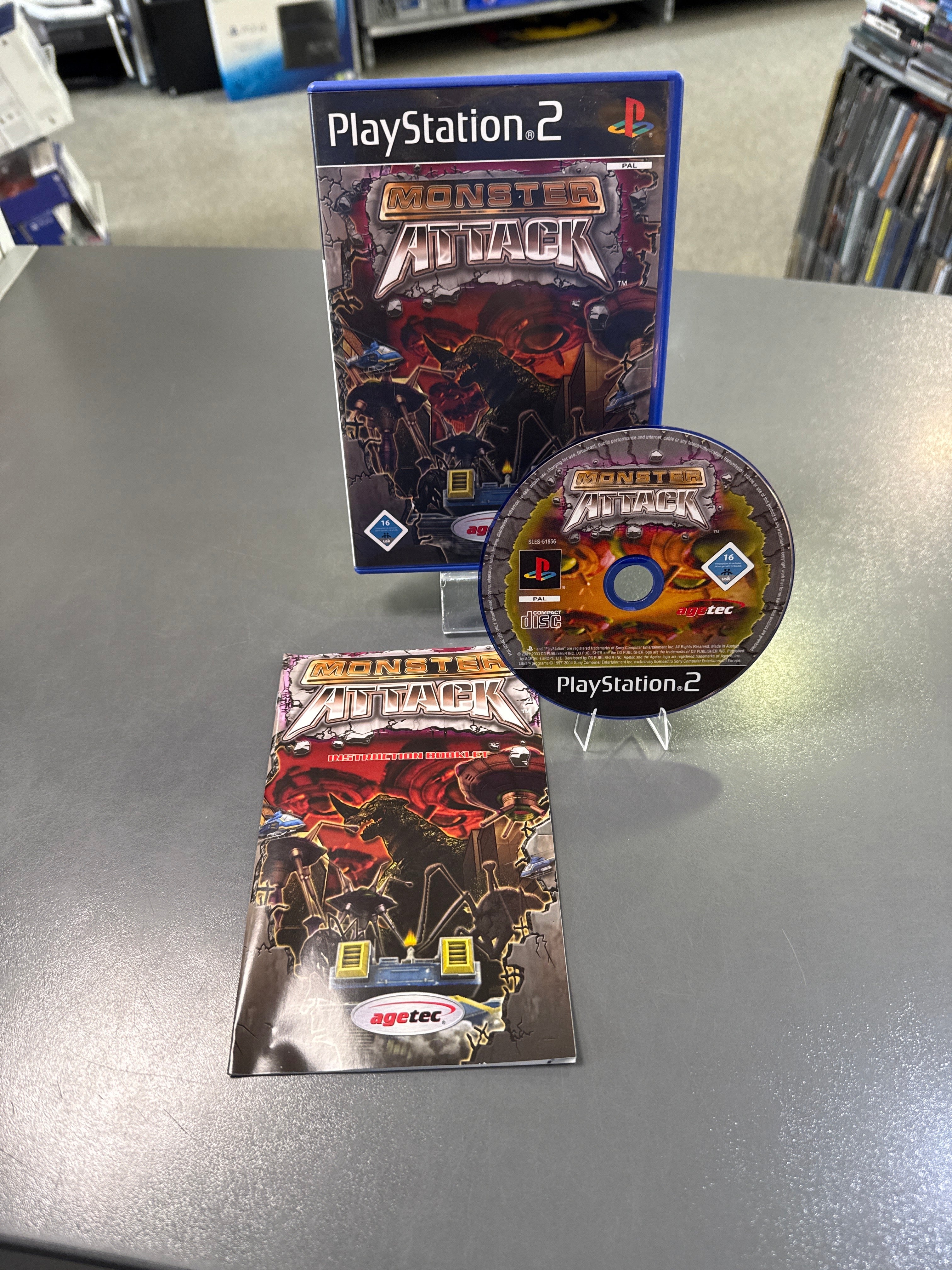 Monster Attack Playstation 2 / PS2 Rarität *gebraucht