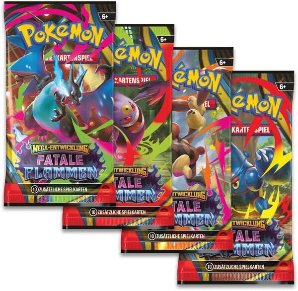 Pokémon Fatale Flammen Booster Pack (1x) | Deutsch | Original Pokémon TCG Sammelkarten