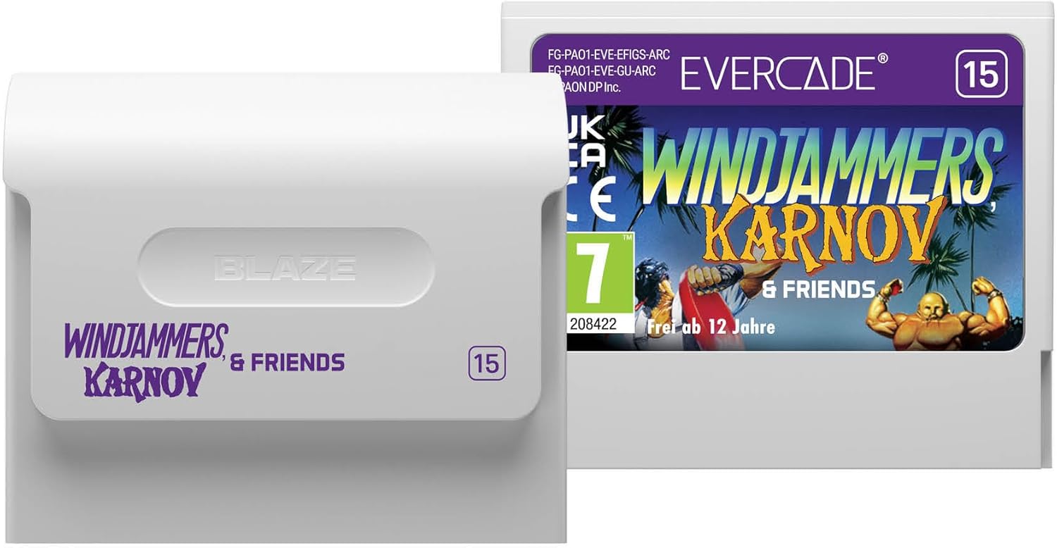 Windjammers, Karnov & Friends Cartridge Evercade *gebraucht