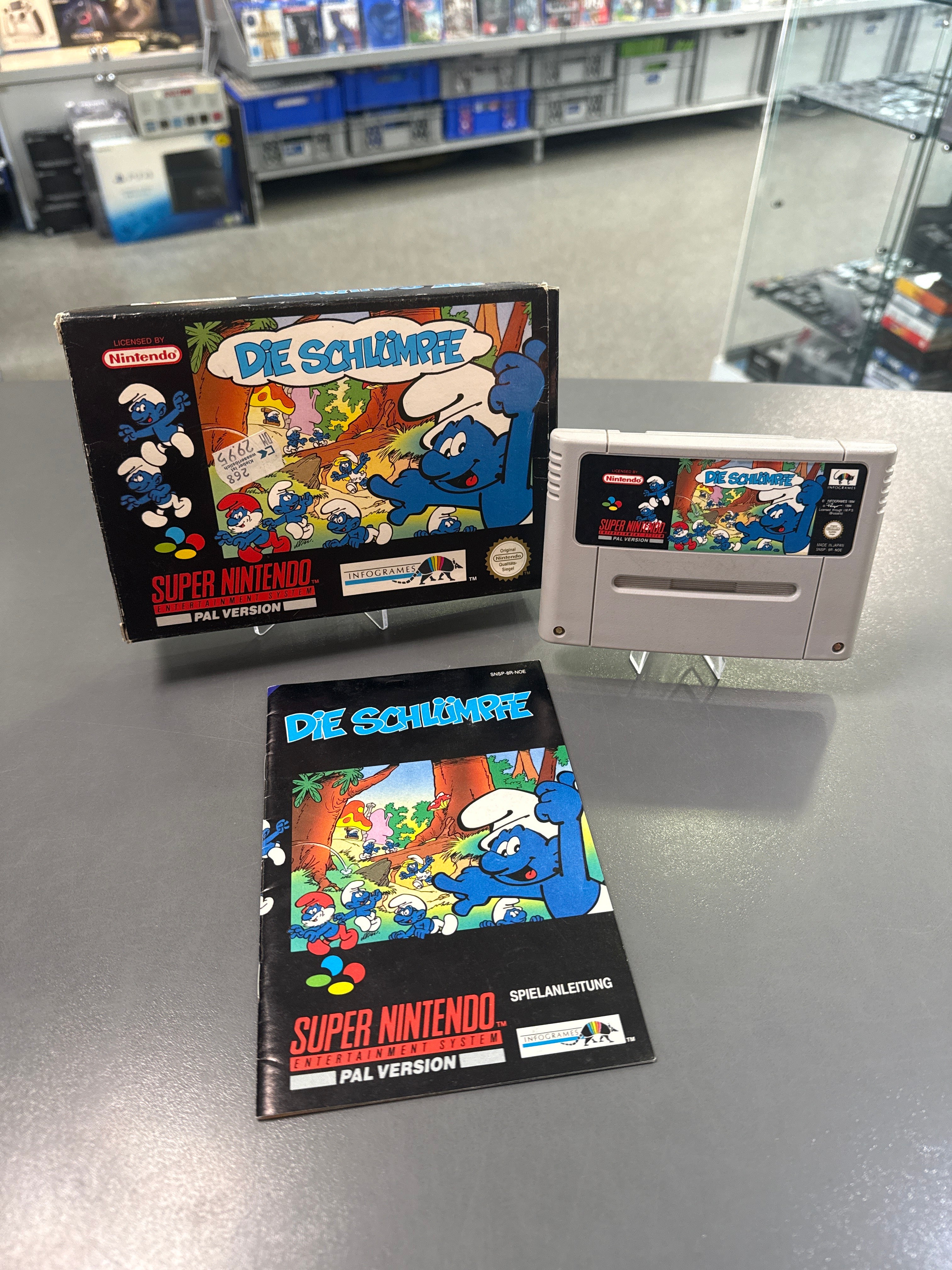 Die Schlümpfe Super Nintendo,SNES OVP *gebraucht