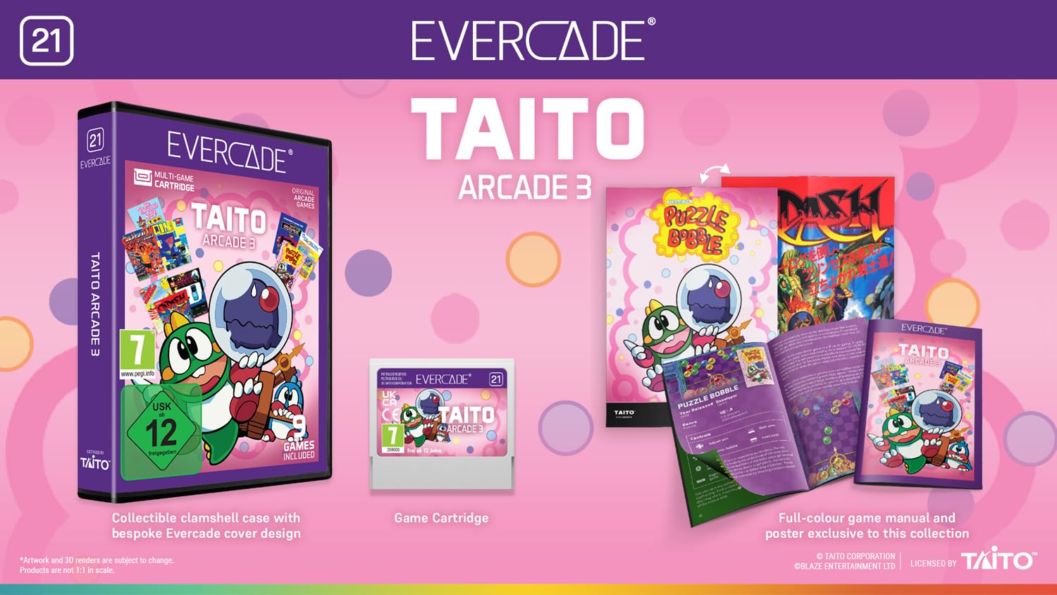 Taito Arcade 3 Cartridge Evercade *Neu