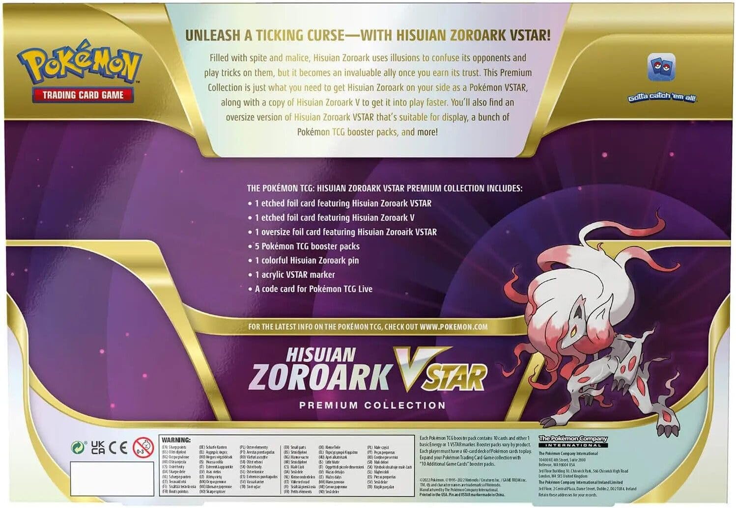 Pokémon TCG Hisuian Zoroark VSTAR Premium Collection Box *englische Version*