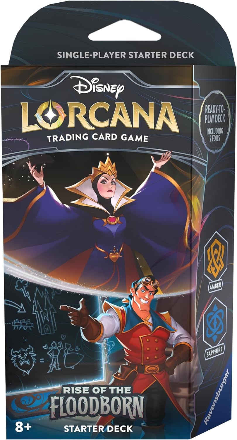Disney Lorcana Trading Card Game: Aufstieg der Flutgestalten - Starter Deck Bernstein und Saphir (Englisch)