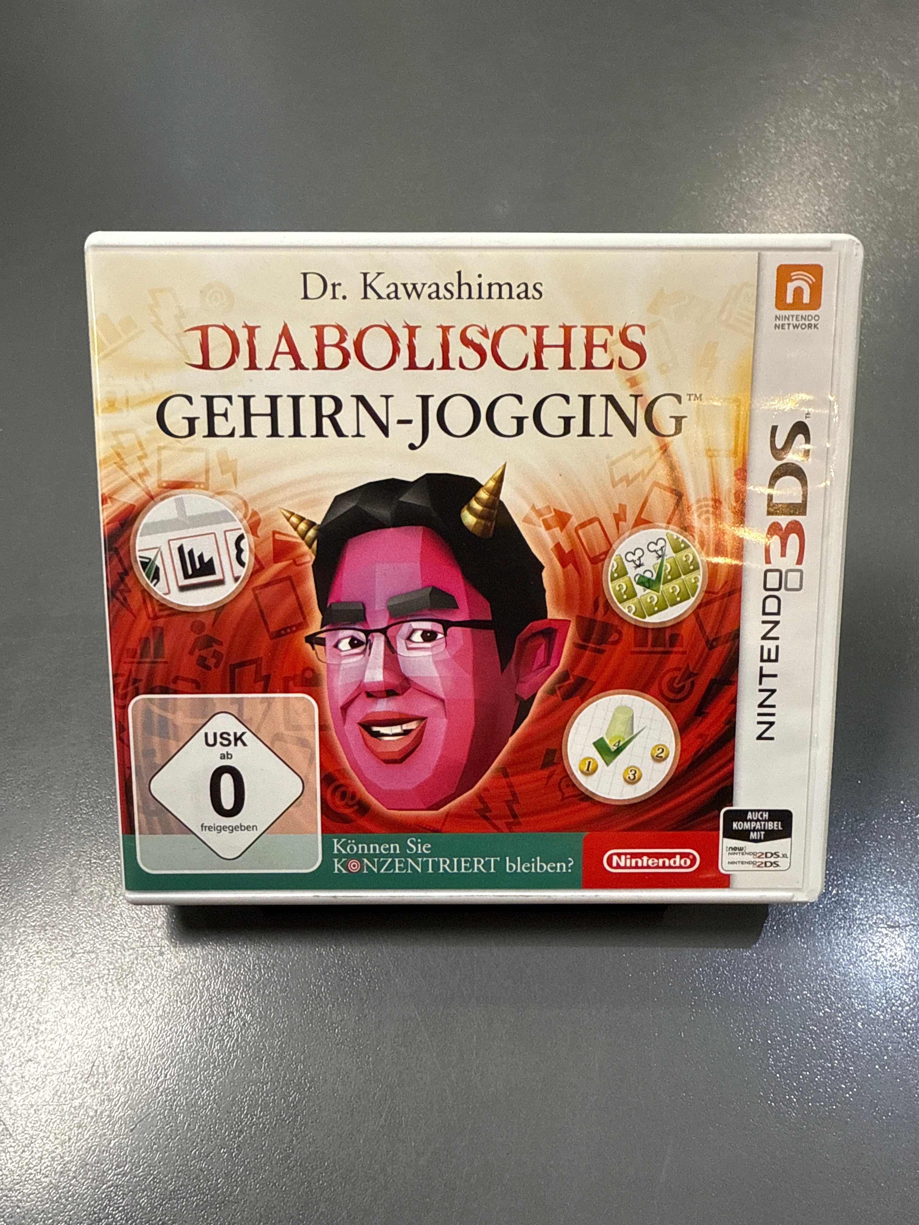 Dr. Kawashimas Diabolisches Gehirn-Jogging-Können Sie konzentriert bleiben?- Nintendo 3DS *gebraucht