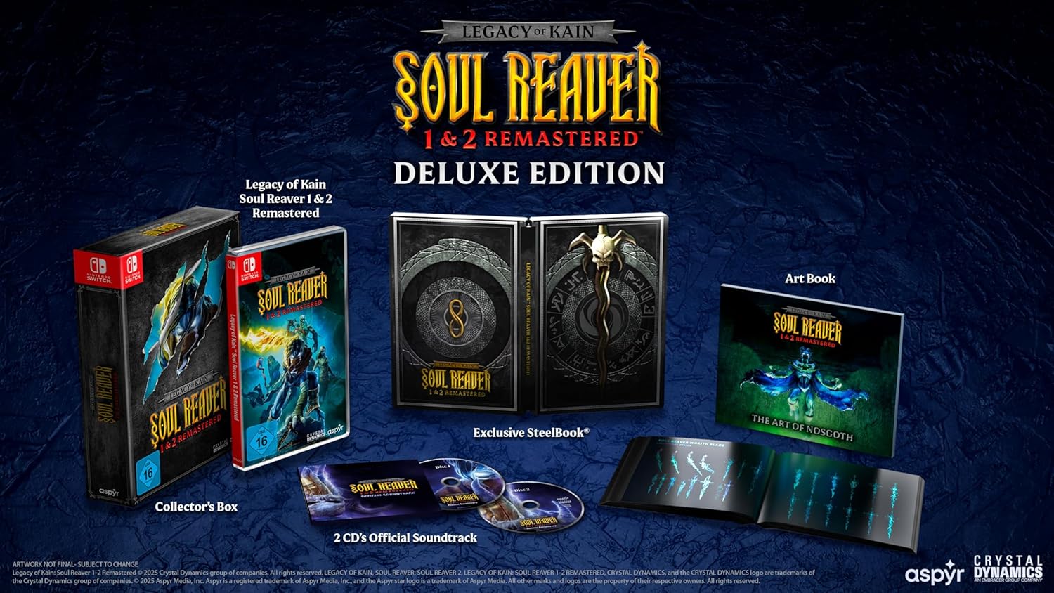 Legacy of Kain: Soul Reaver 1 & 2 Remastered Deluxe Edition - Nintendo Switch *Neu