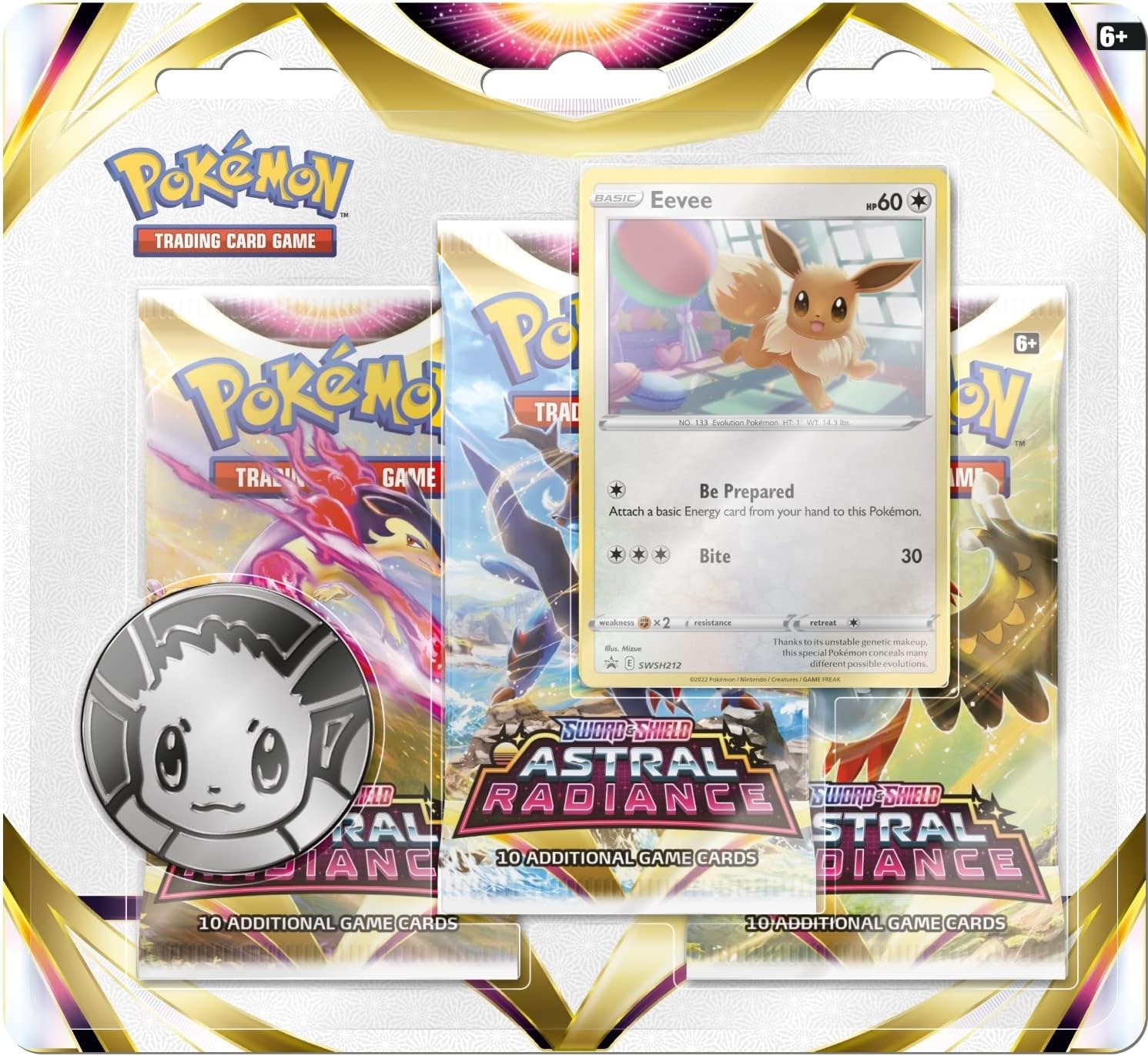 TCG Pokémon Sword & Shield:Astral Radiance Blister Booster 3er-Pack *Englische Version*