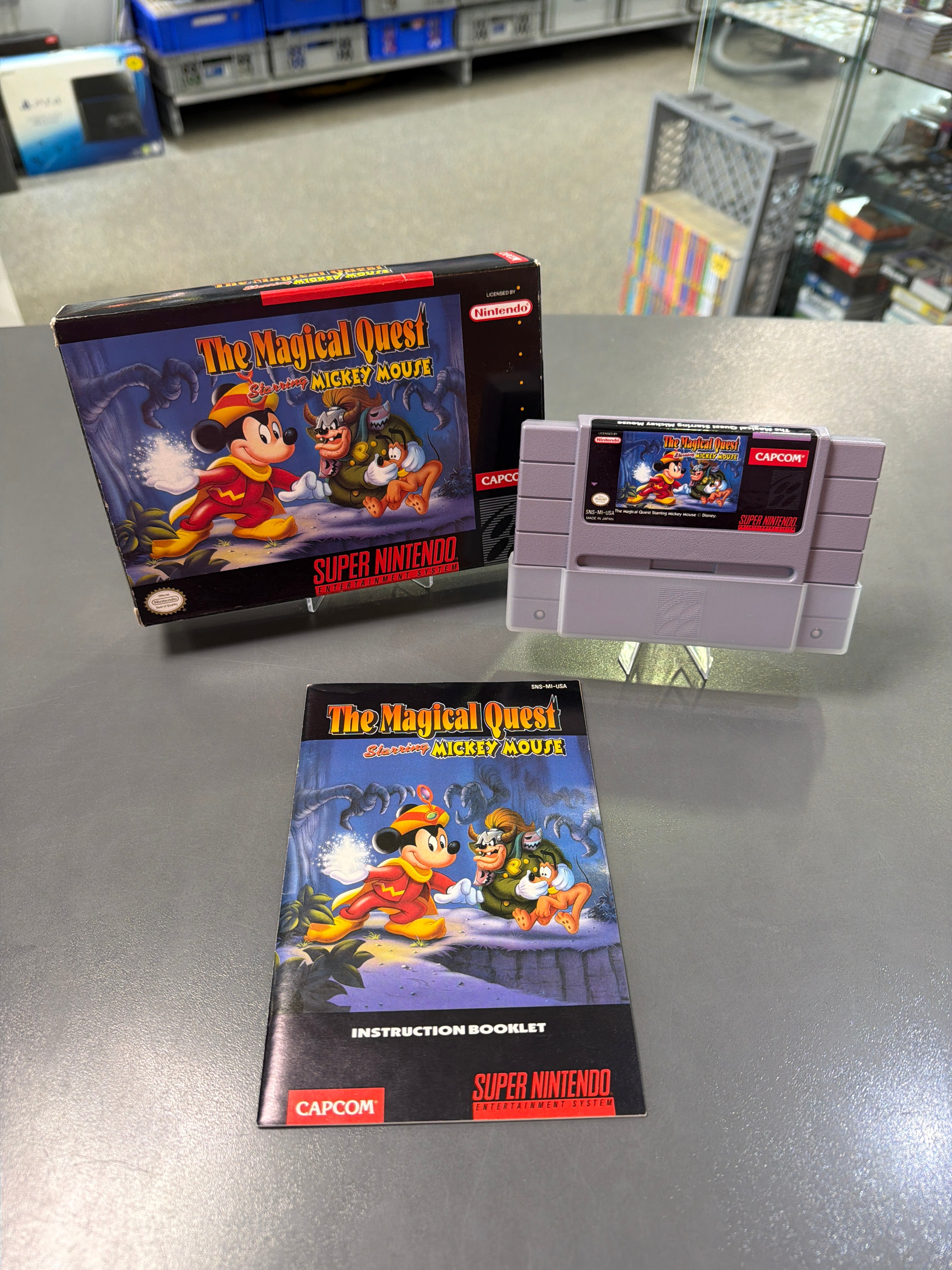The Magical Quest Starring Mickey Mouse NTSC SNES,Super Nintendo OVP *gebraucht