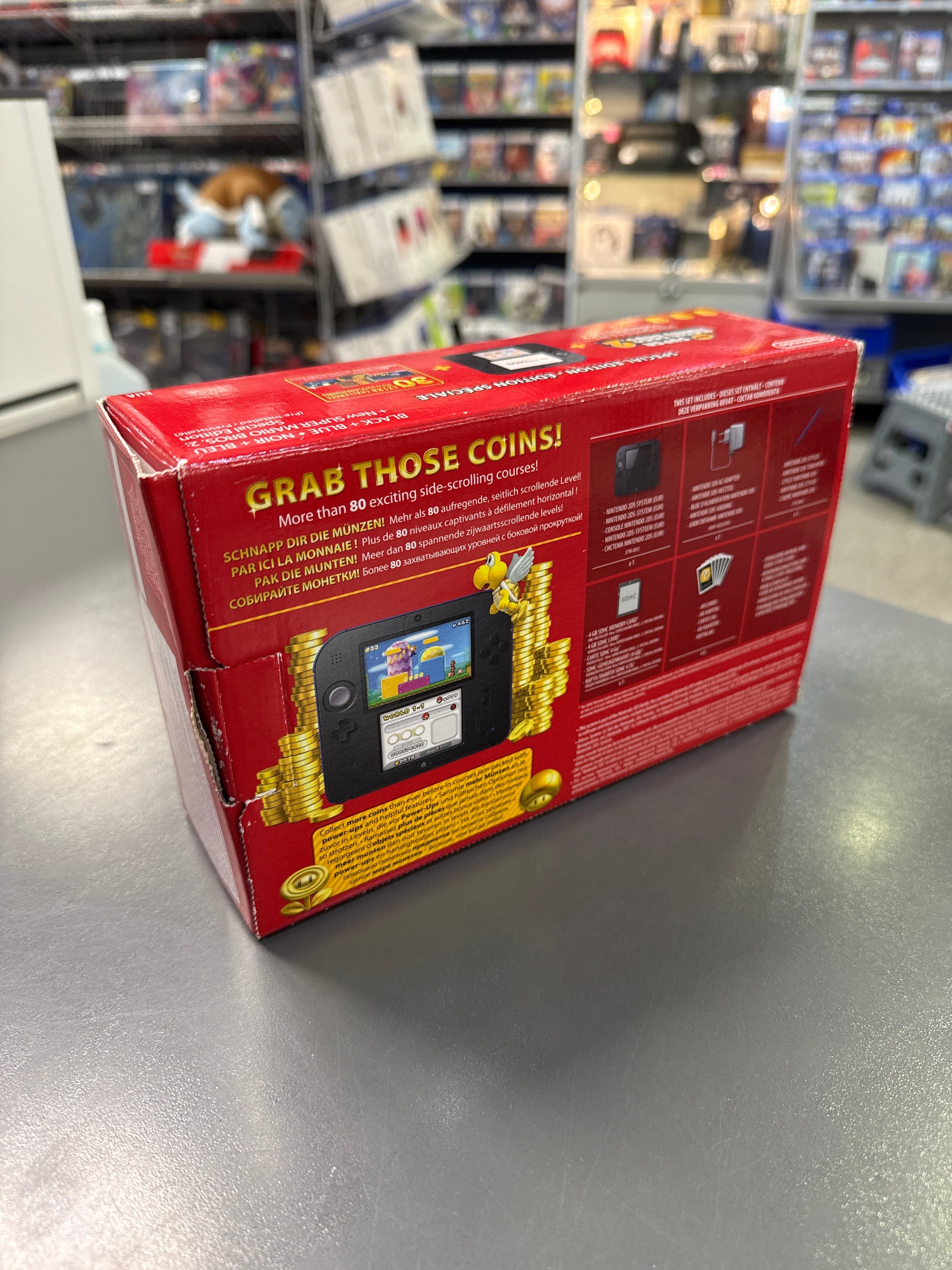 Nintendo 2DS - Konsole (schwarz) inkl. New Super Mario Bros. 2  *gebraucht toller Zustand in OVP