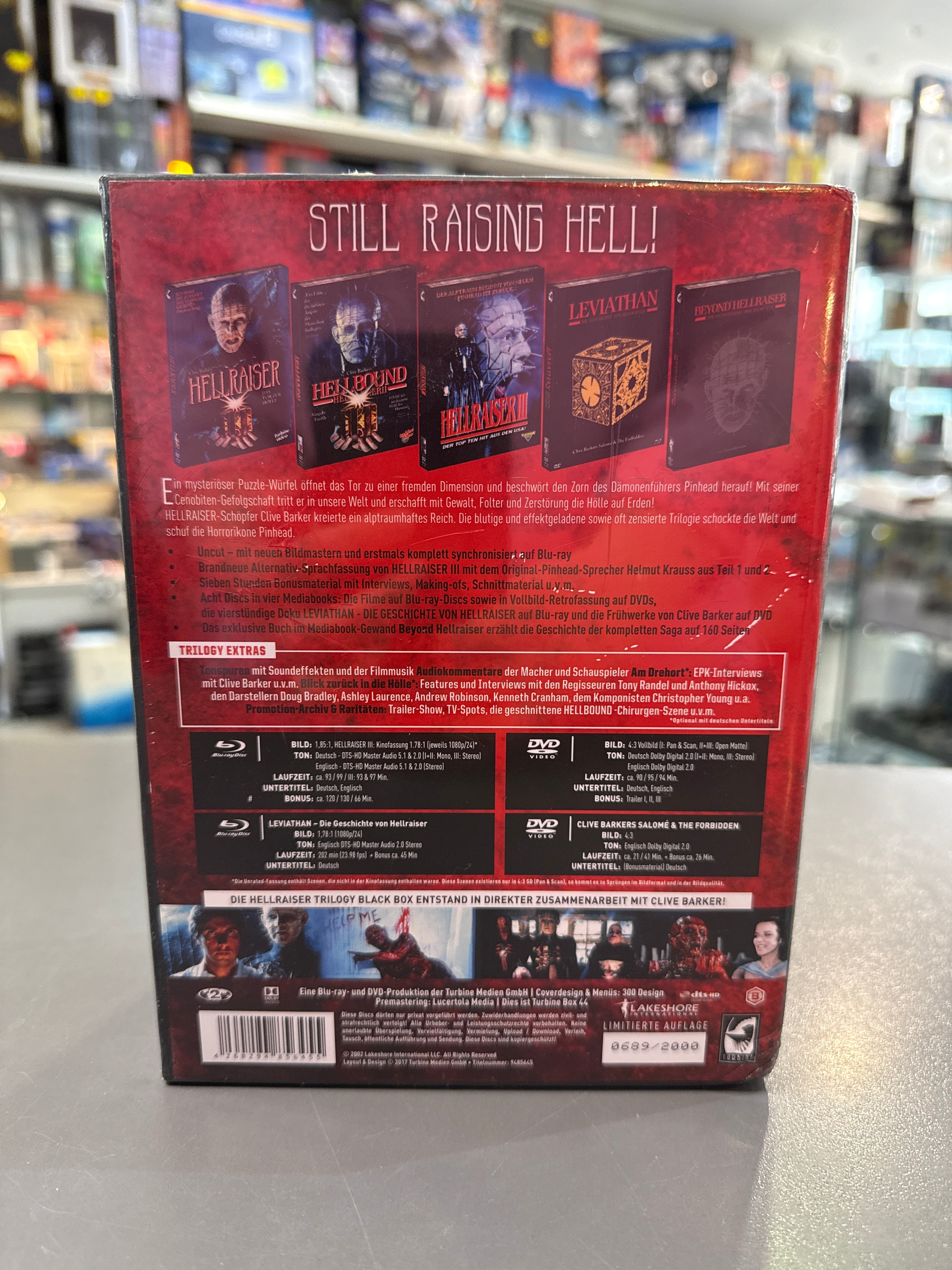 Hellraiser Trilogy Black Box - Limited Deluxe Edition im Schuber (8Discs)- limitiert auf 2000 Stk.