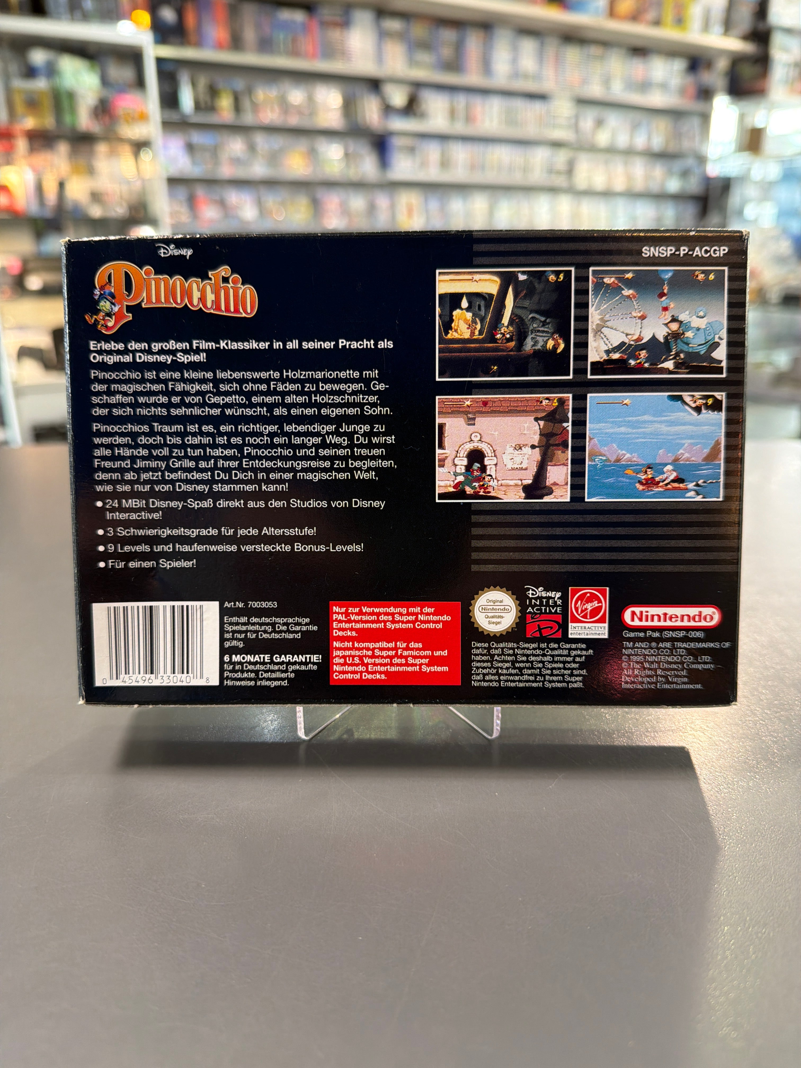 Disney Pinocchio SNES Super Nintendo - mit Originalverpackung*gebraucht