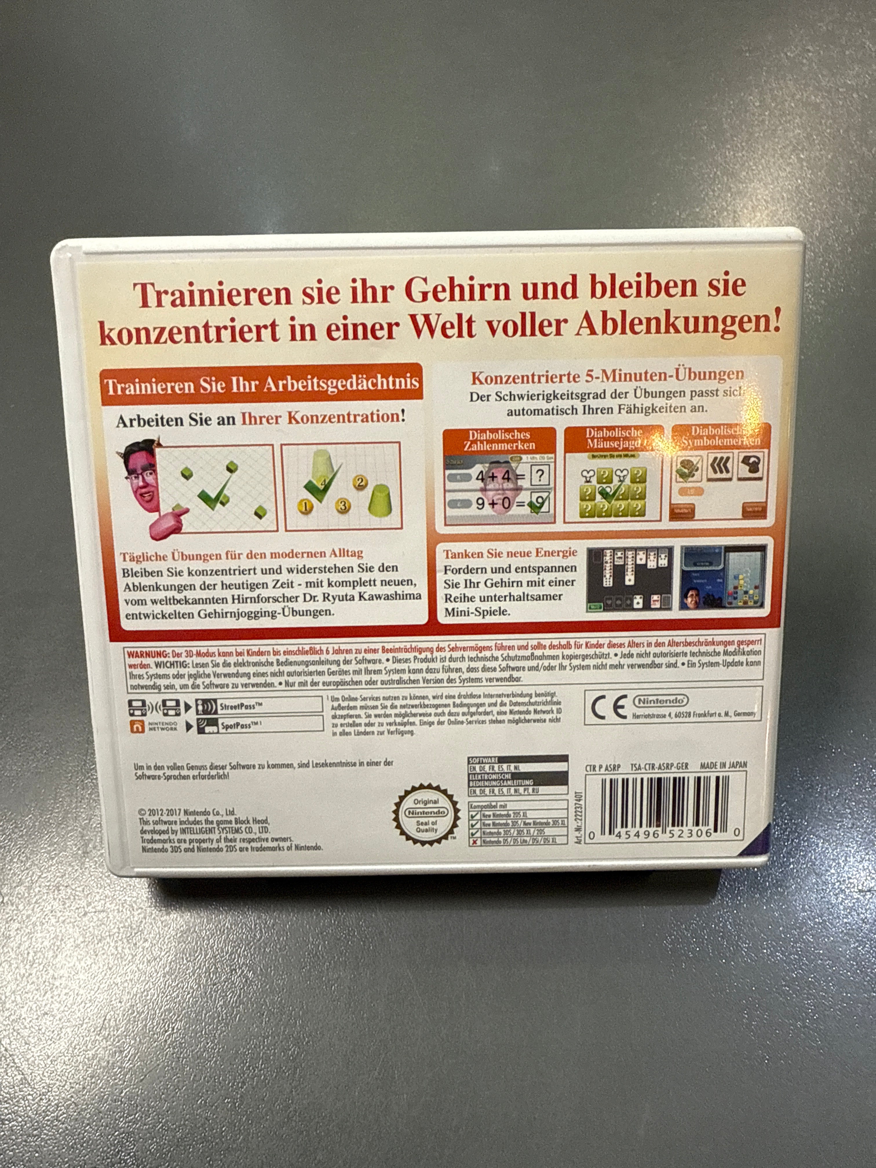 Dr. Kawashimas Diabolisches Gehirn-Jogging-Können Sie konzentriert bleiben?- Nintendo 3DS *gebraucht