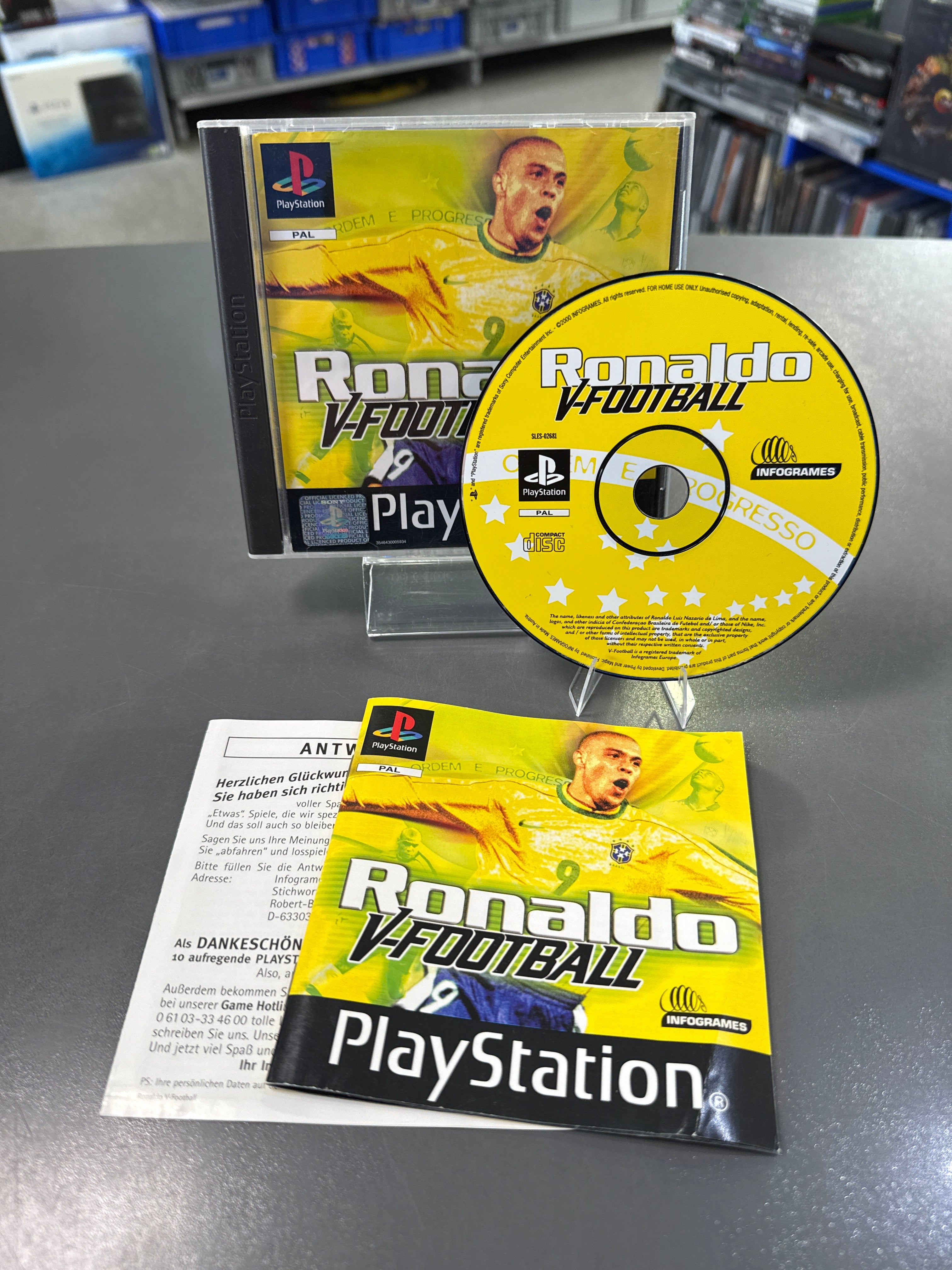 Ronaldo V Football (PlayStation 1, PS1) Deutsche Version*gebraucht