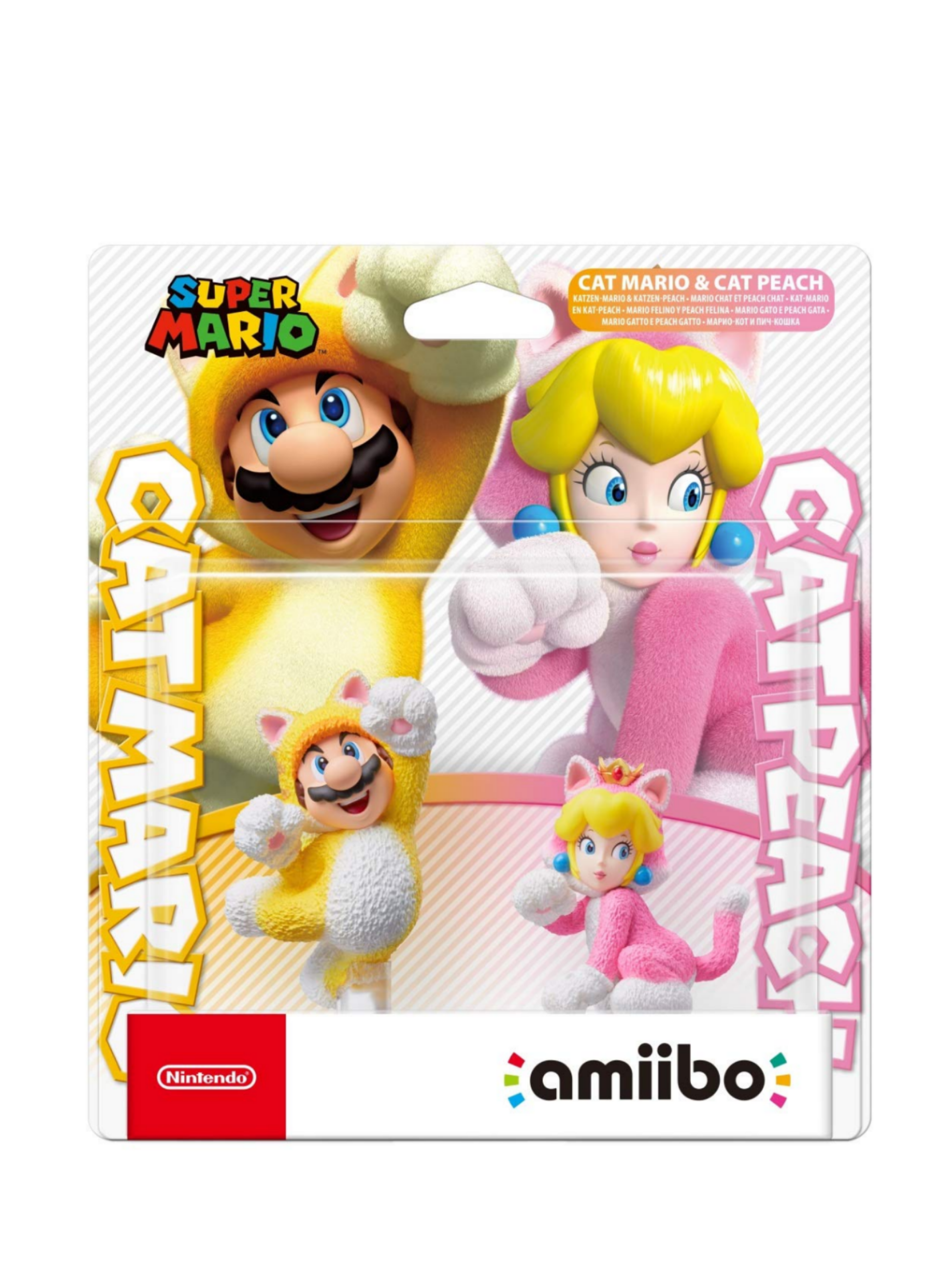 Amiibo Doppelpack Katzen-Mario und Katzen-Peach – Nintendo 2er-Sammelfiguren-Set mit amiibo-Funktion, Super-Mario-Katzenanzug-Design und Sammlerwert