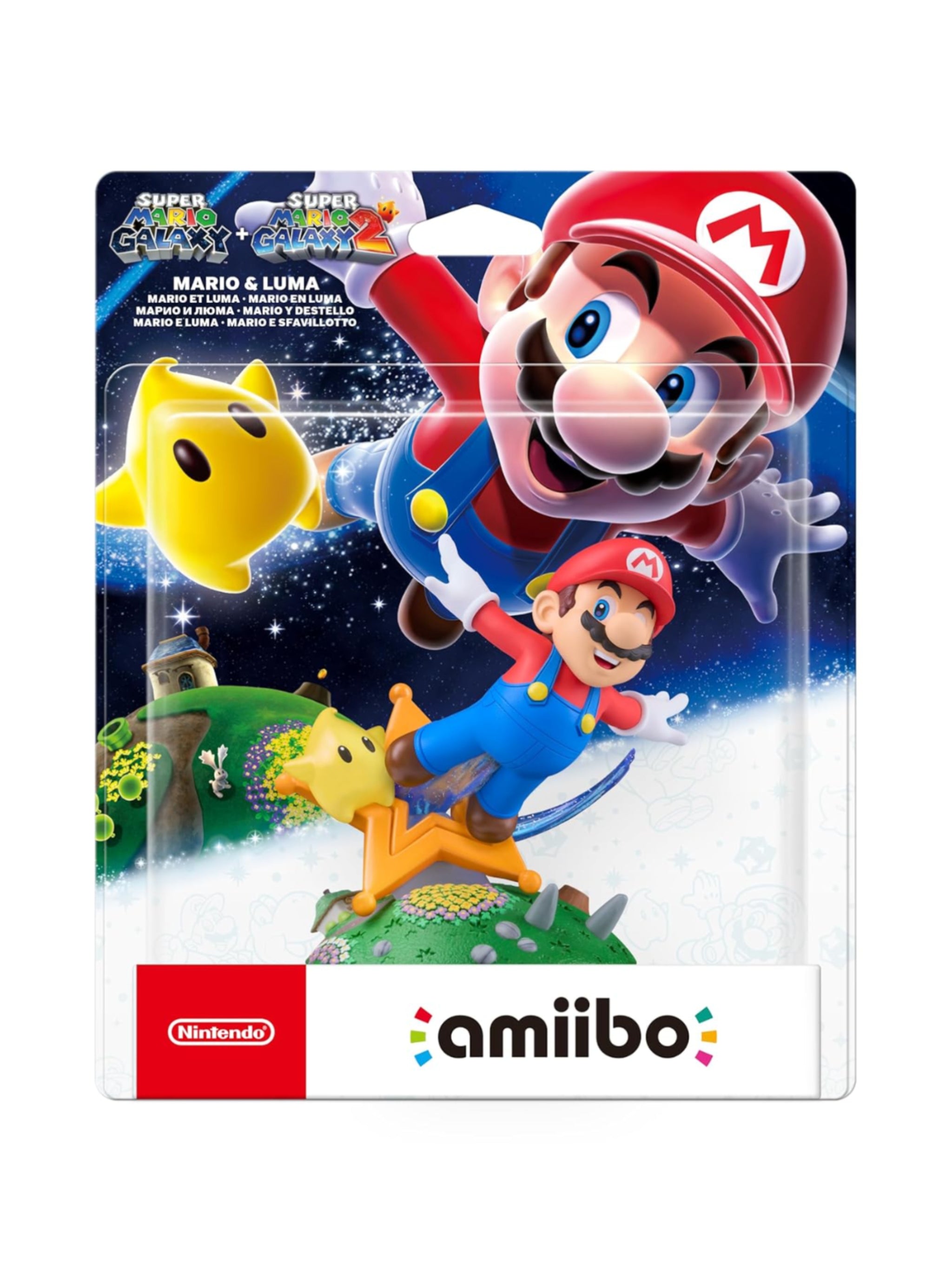 Amiibo Mario & Luma – Nintendo Sammelfigur mit Super-Mario-Motiv, Luma aus dem Mario-Universum, amiibo-Funktion, niedlichem Design und Sammlerwert