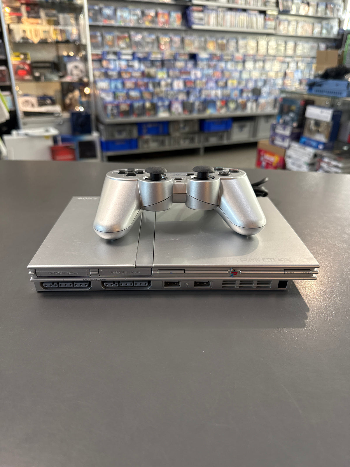 Playstation 2 Konsole Slim Silber mit Controller und Kabel *gebraucht