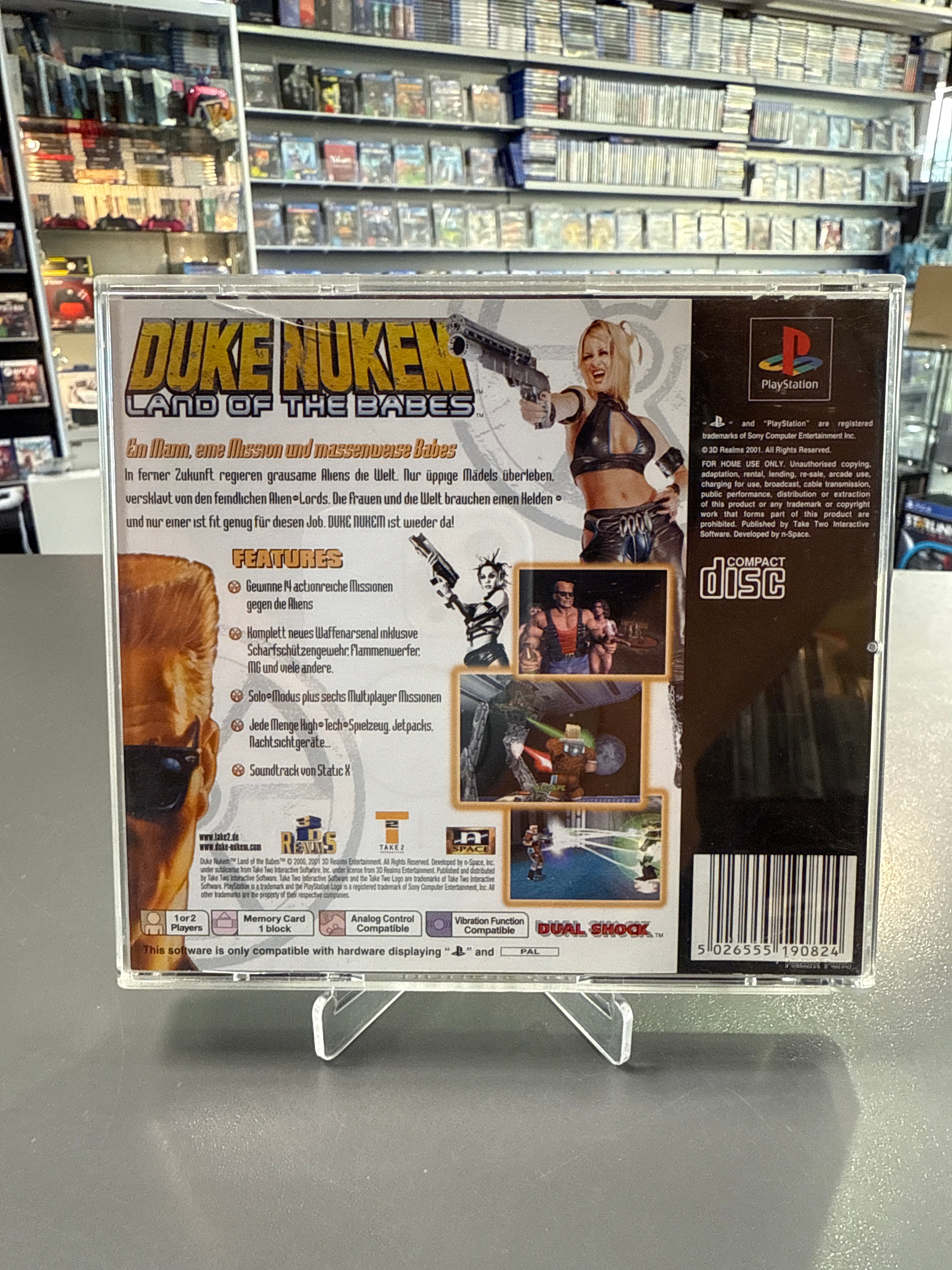 Duke Nukem Land of the Babes für PlayStation 1 PS1 gebraucht mit Originalverpackung und Spiel