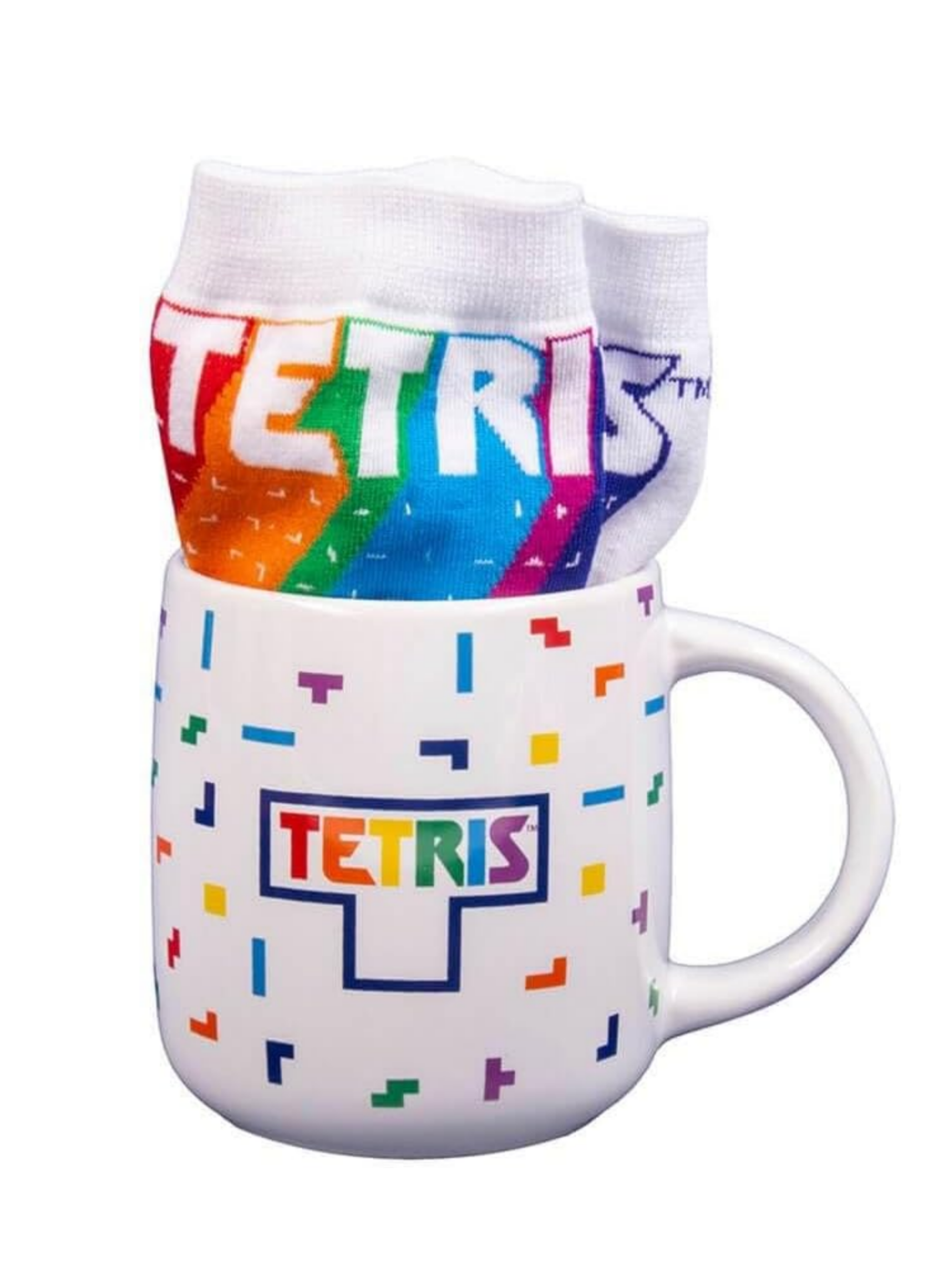 Tetris Mug & Sock Set Retro Gaming Gift Set