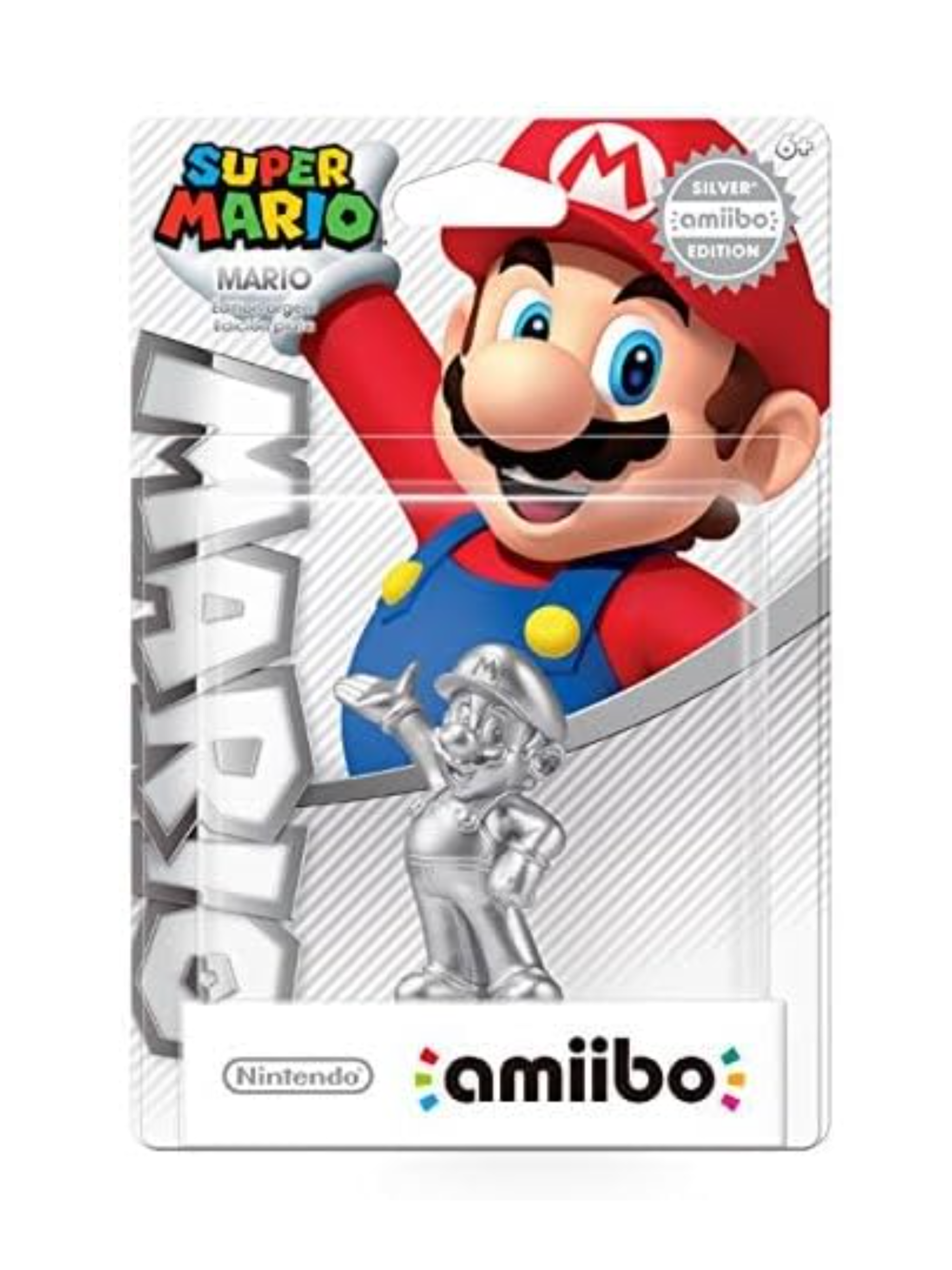 Amiibo - Super Mario Collection Figur: Silver Mario in OVP