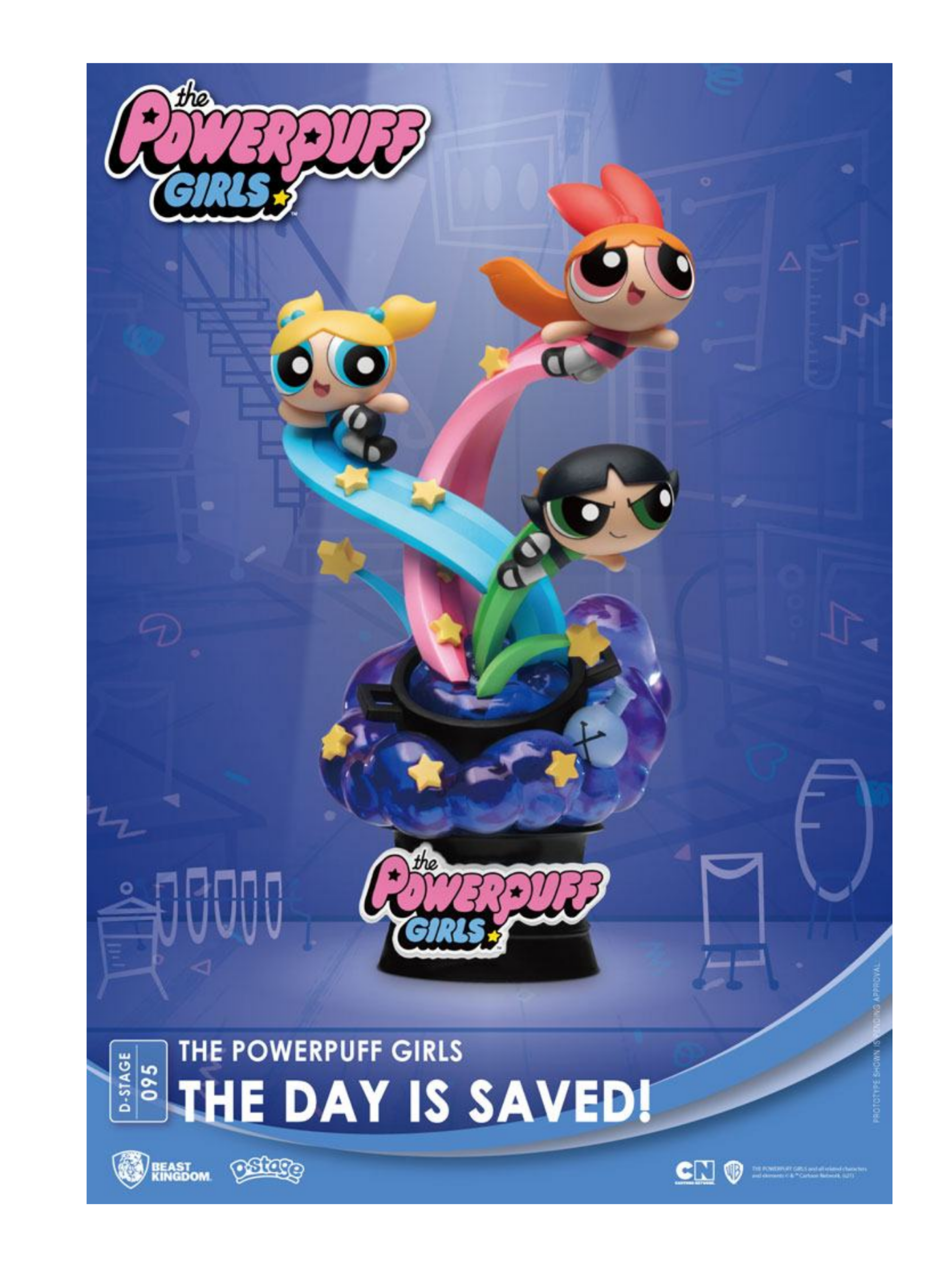 The Powerpuff Girls D-Stage PVC Diorama The Day Is Saved New Version 15 cm