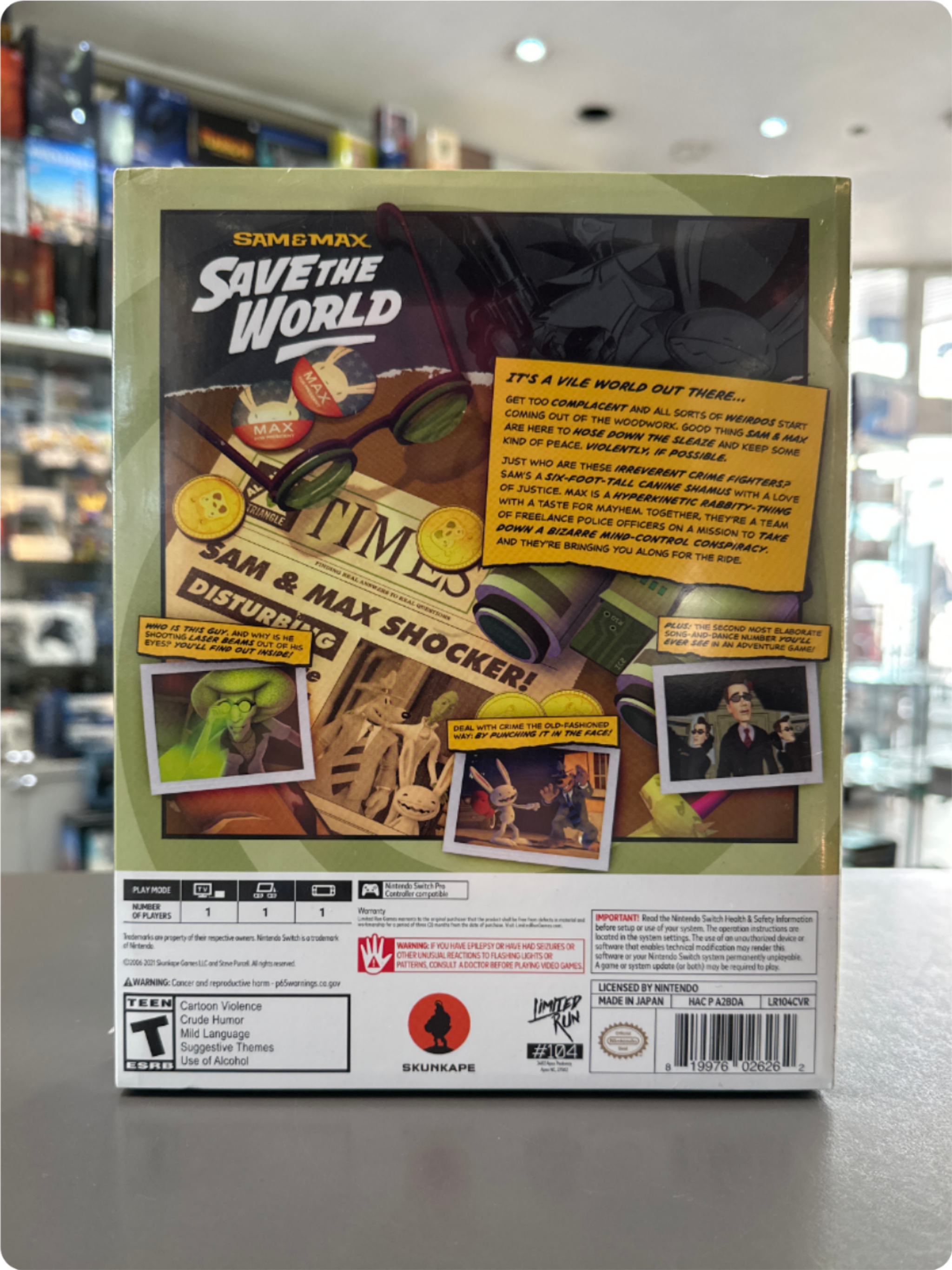 Sam & Max Save the World - Collectors Edition Limited Run (Switch) Neu