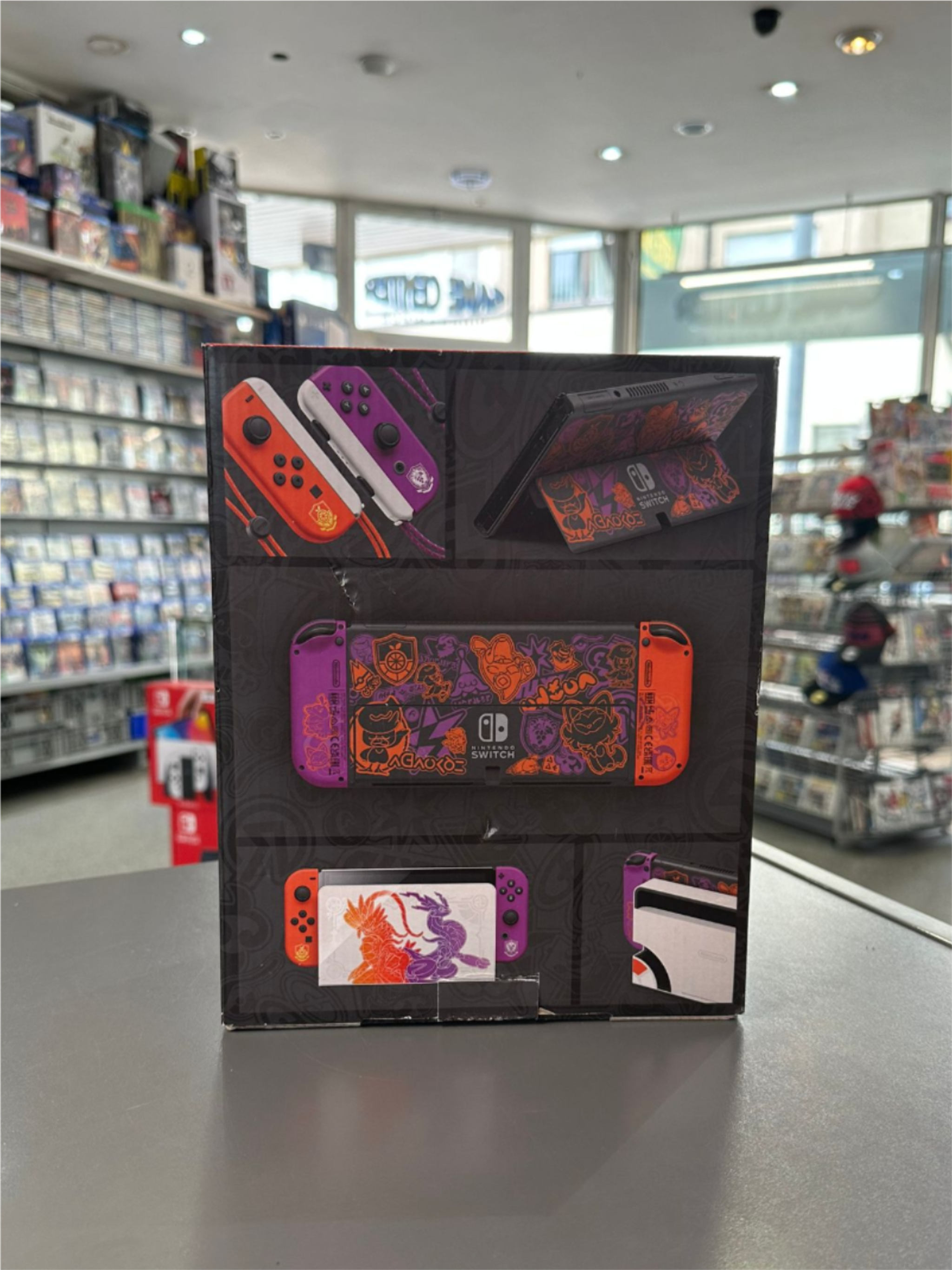 Nintendo Switch-Konsole (OLED-Modell) Pokémon Karmesin & Purpur-Edition KEIN Spiel enthalten