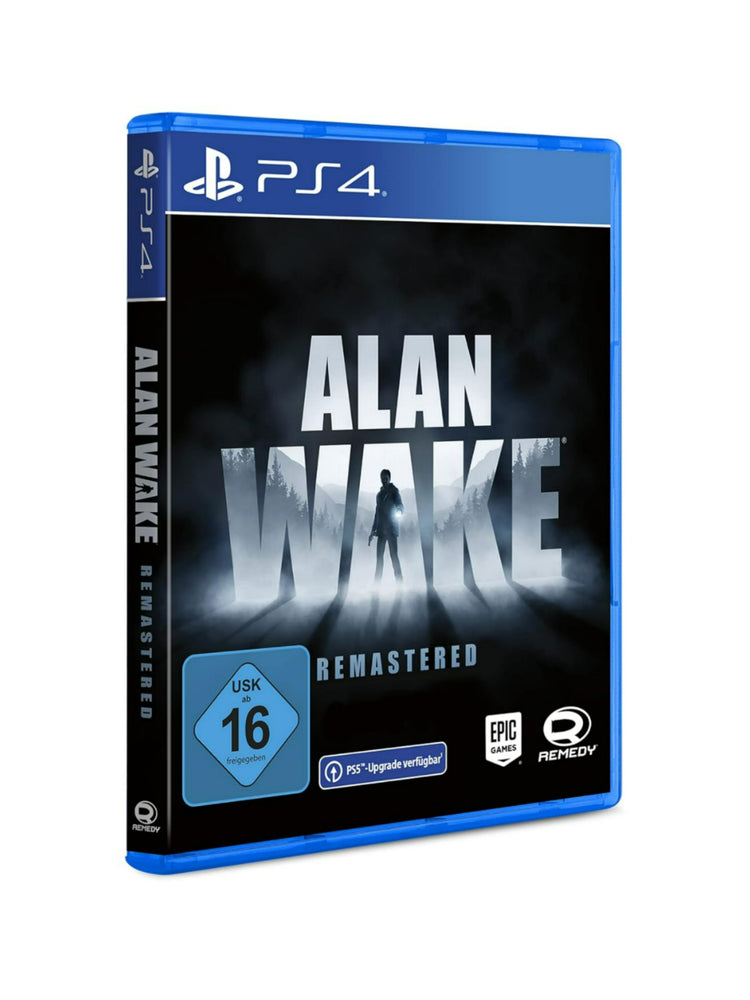 Alan Wake Remastered für PlayStation 4 – düsterer PS4 Mystery-Thriller mit Alan Wake, Bright Falls, Licht-und-Schatten-Gameplay, Horror-Atmosphäre und überarbeiteter Grafik