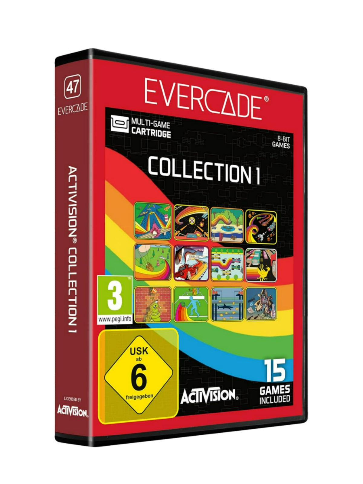 Activision Collection 1 Cartridge für Evercade – physische Retro-Spielesammlung mit klassischen Activision-Titeln, Highscore-Gameplay und Sammlerwert für Evercade-Fans