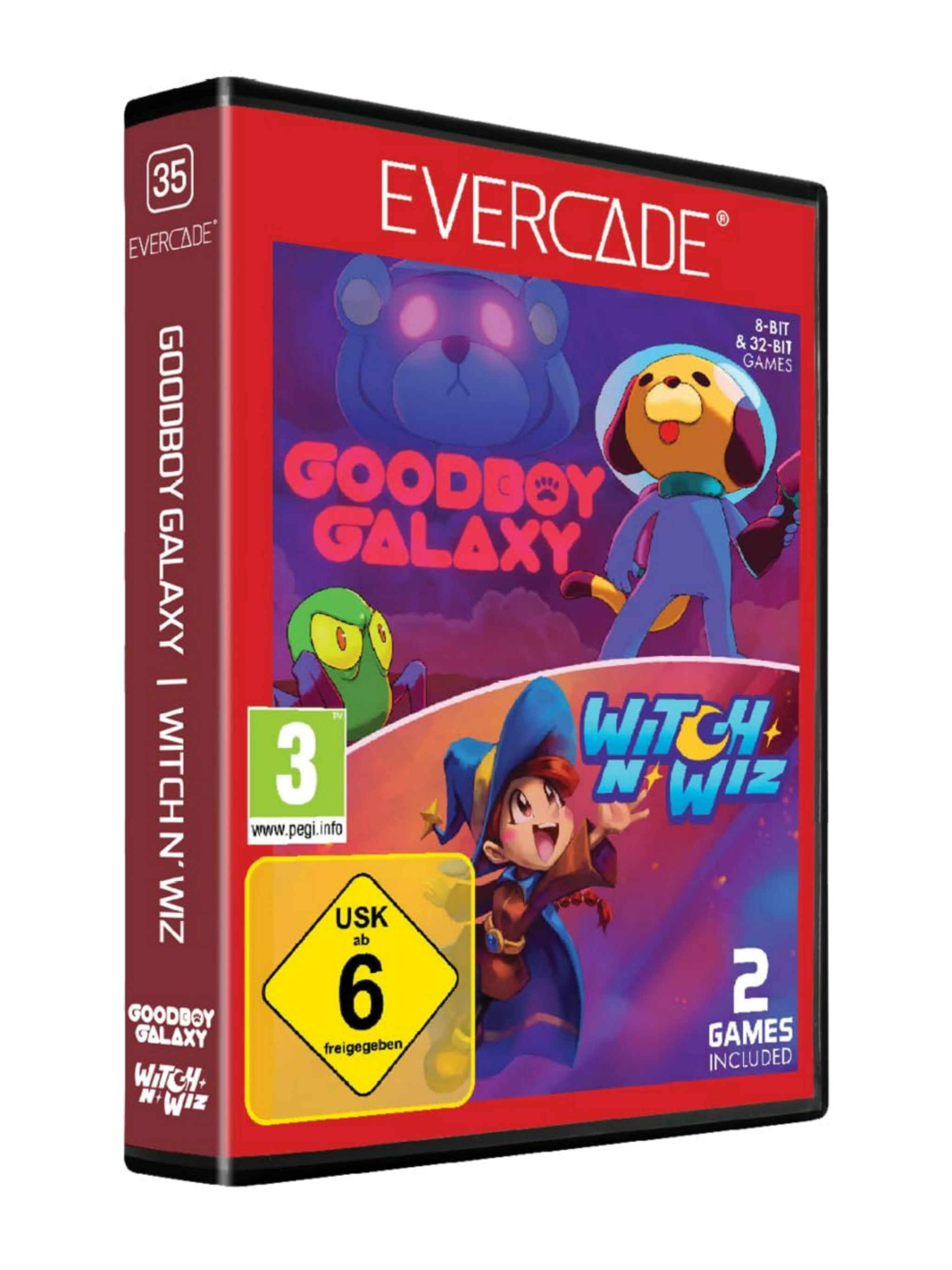 Goodboy Galaxy / Witch n Wiz Cartridge Evercade