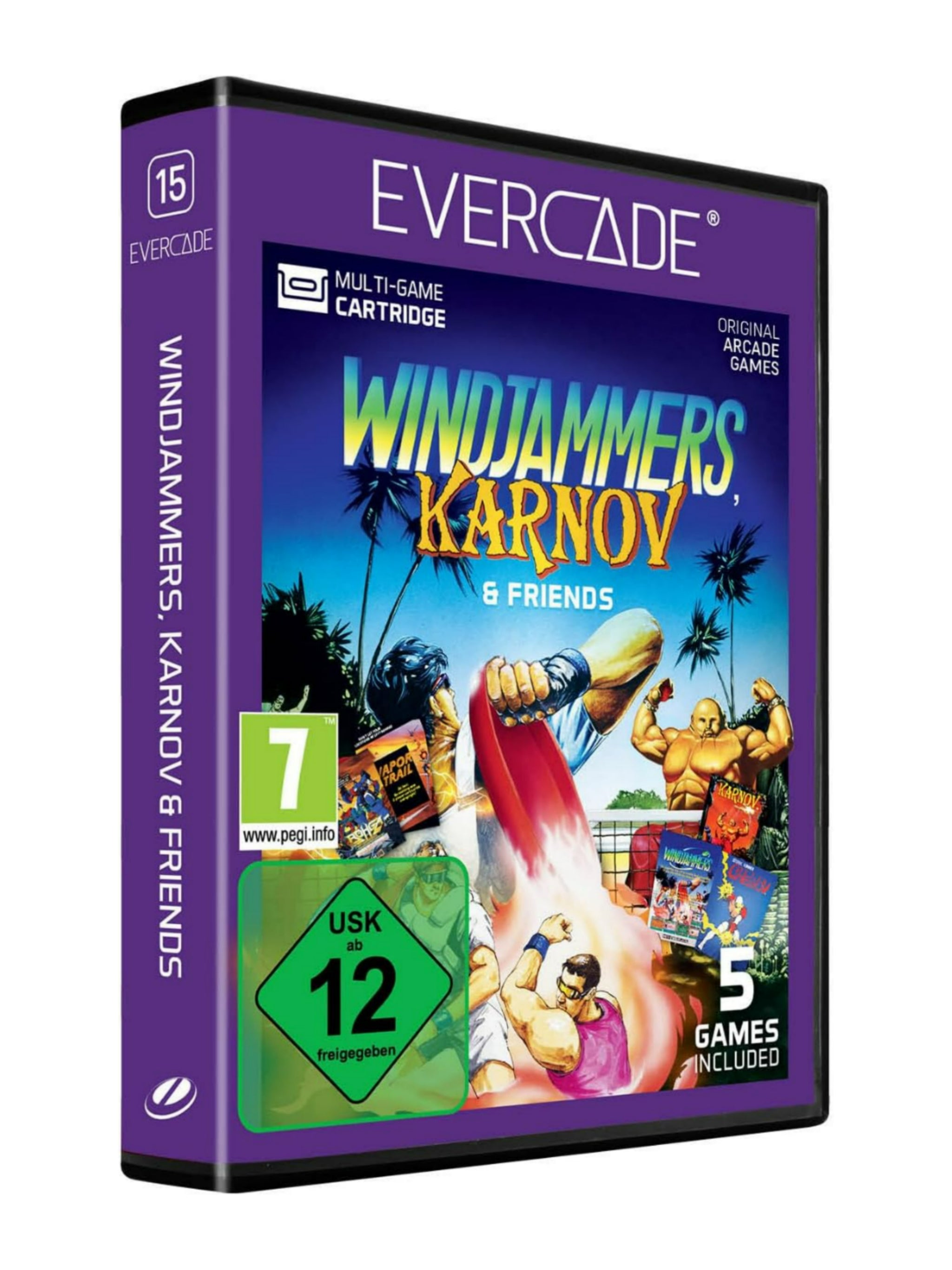Windjammers, Karnov & Friends Cartridge Evercade *gebraucht
