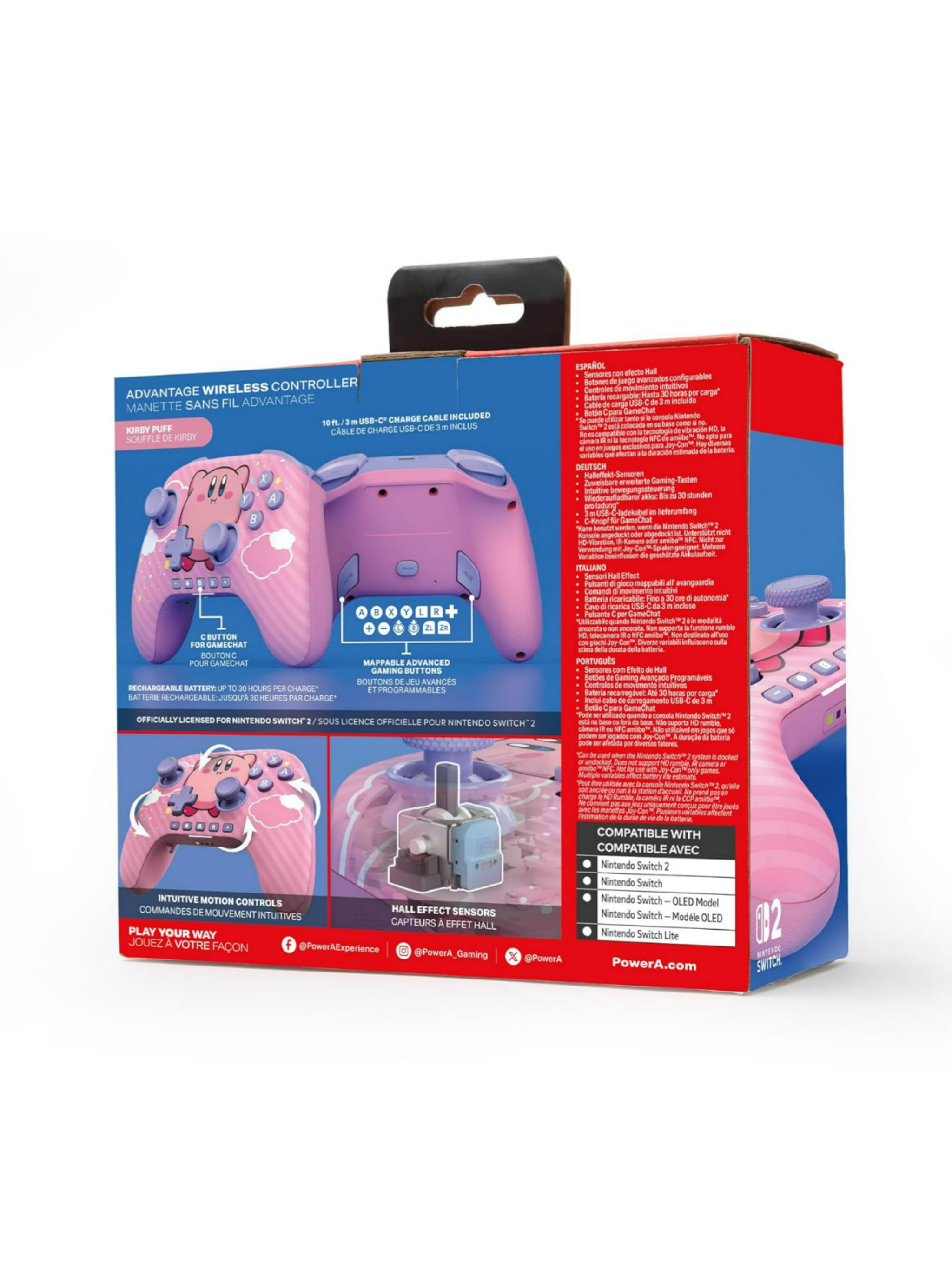Controller Advantage wireless Kirby Puff PowerA Nintendo Switch 2 *Neu