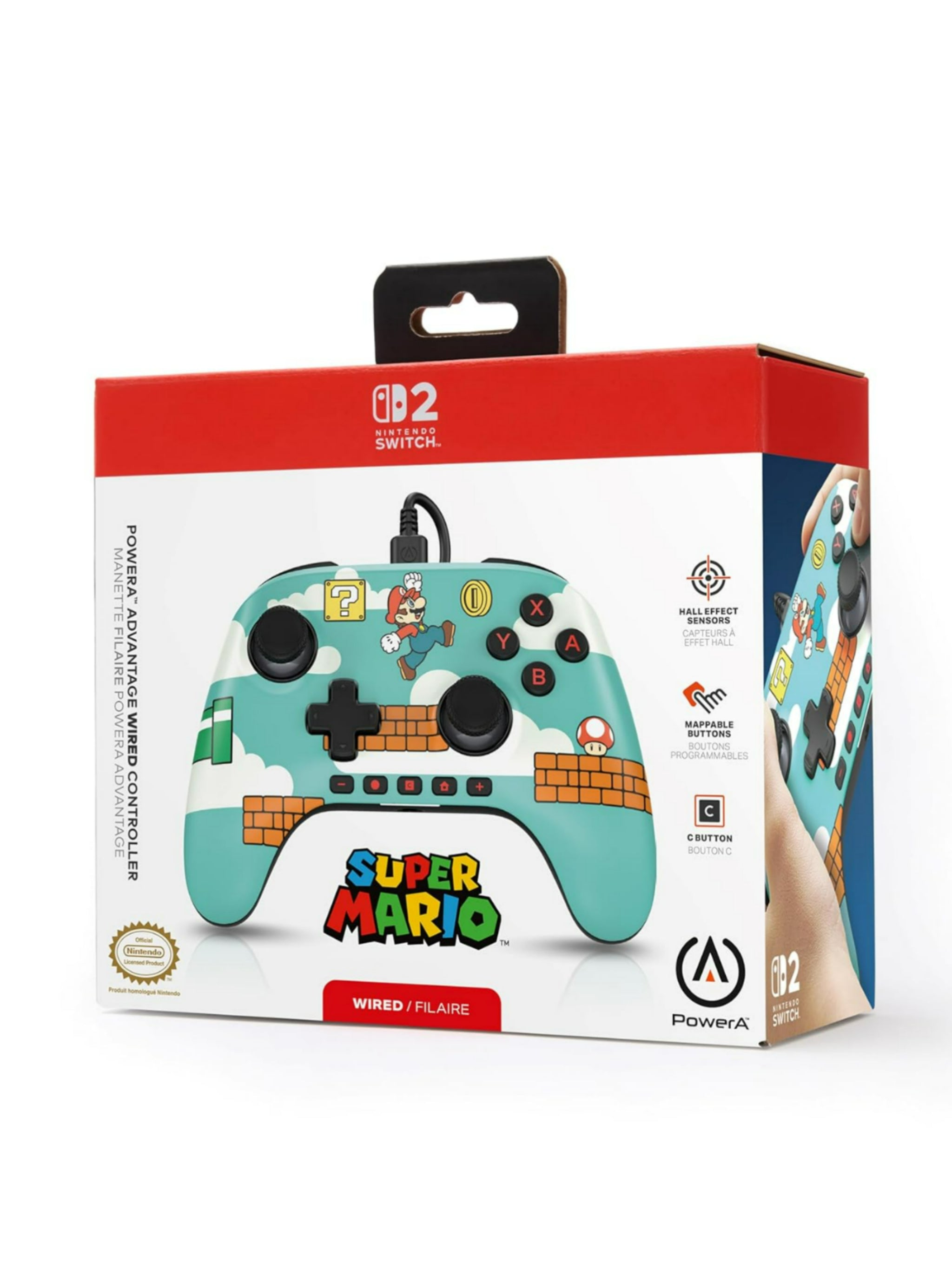 Controller Advantage wired Mario Time! PowerA Nintendo Switch 2 *Neu