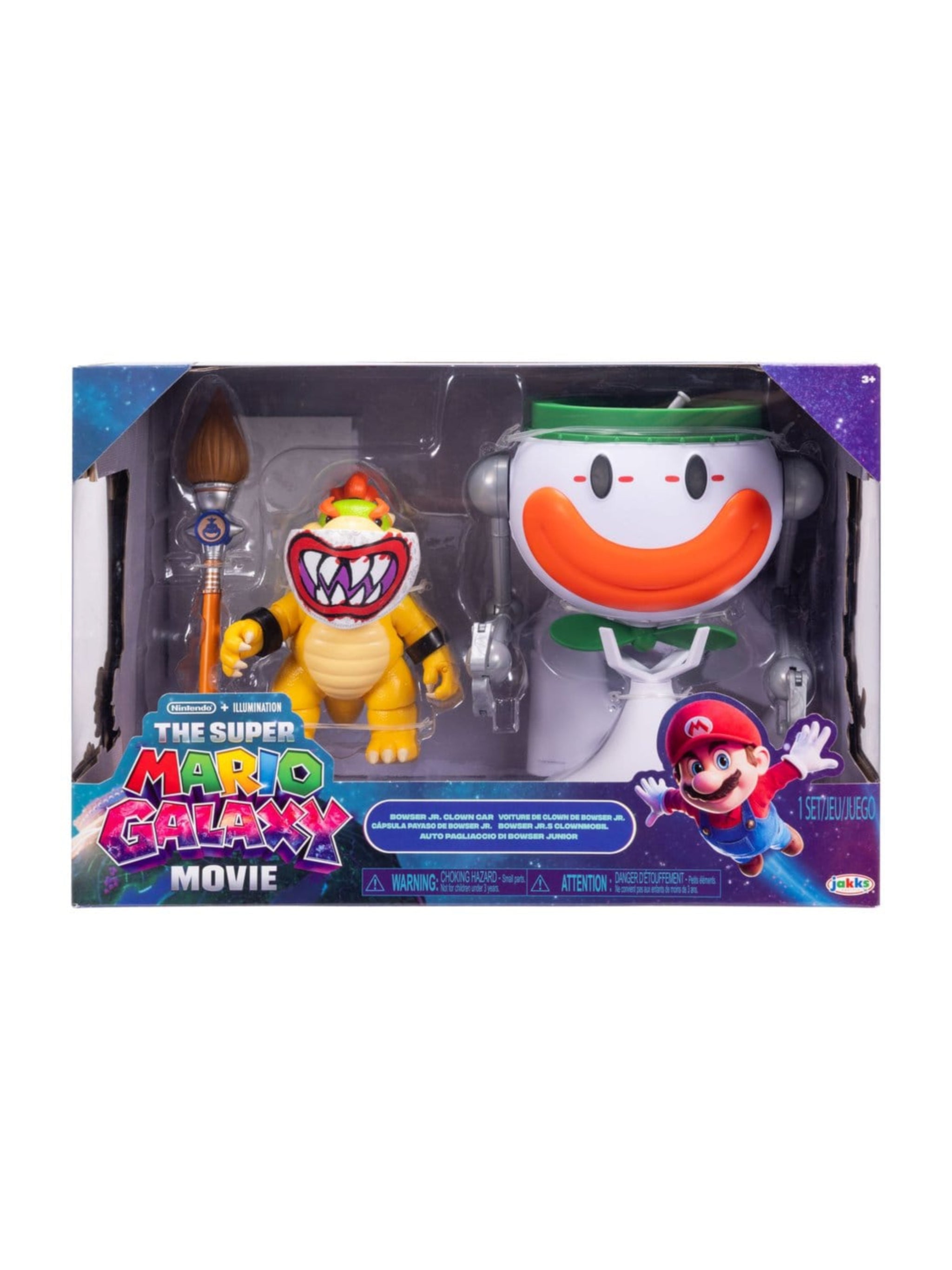 Der Super Mario Galaxy Film Actionfigur Bowser Jr. with Clown Car 13 cm