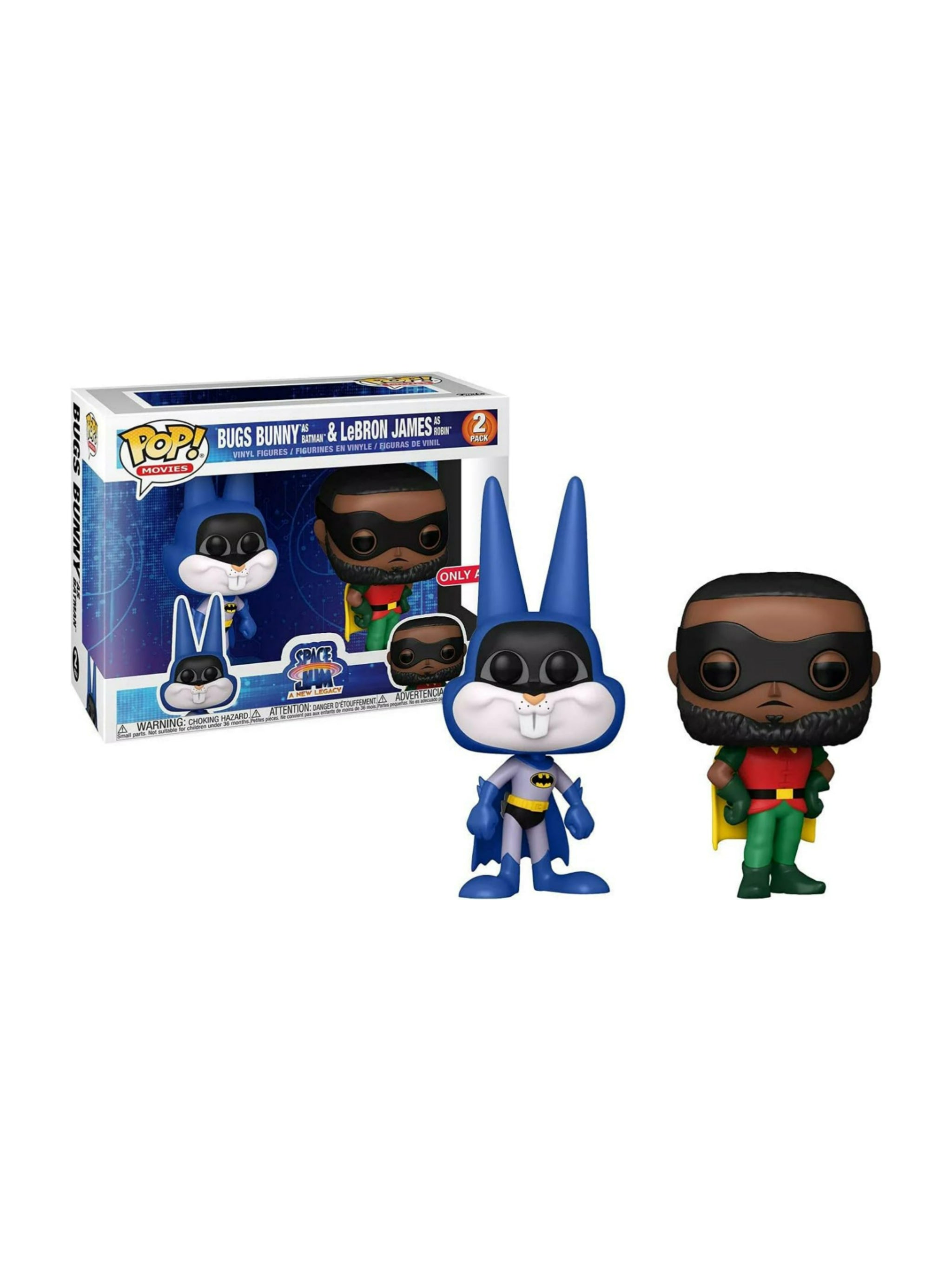 Funko! Pop – 2 Pack Exclusive Space Jam 2 – Bugs as Batman & Lebron James