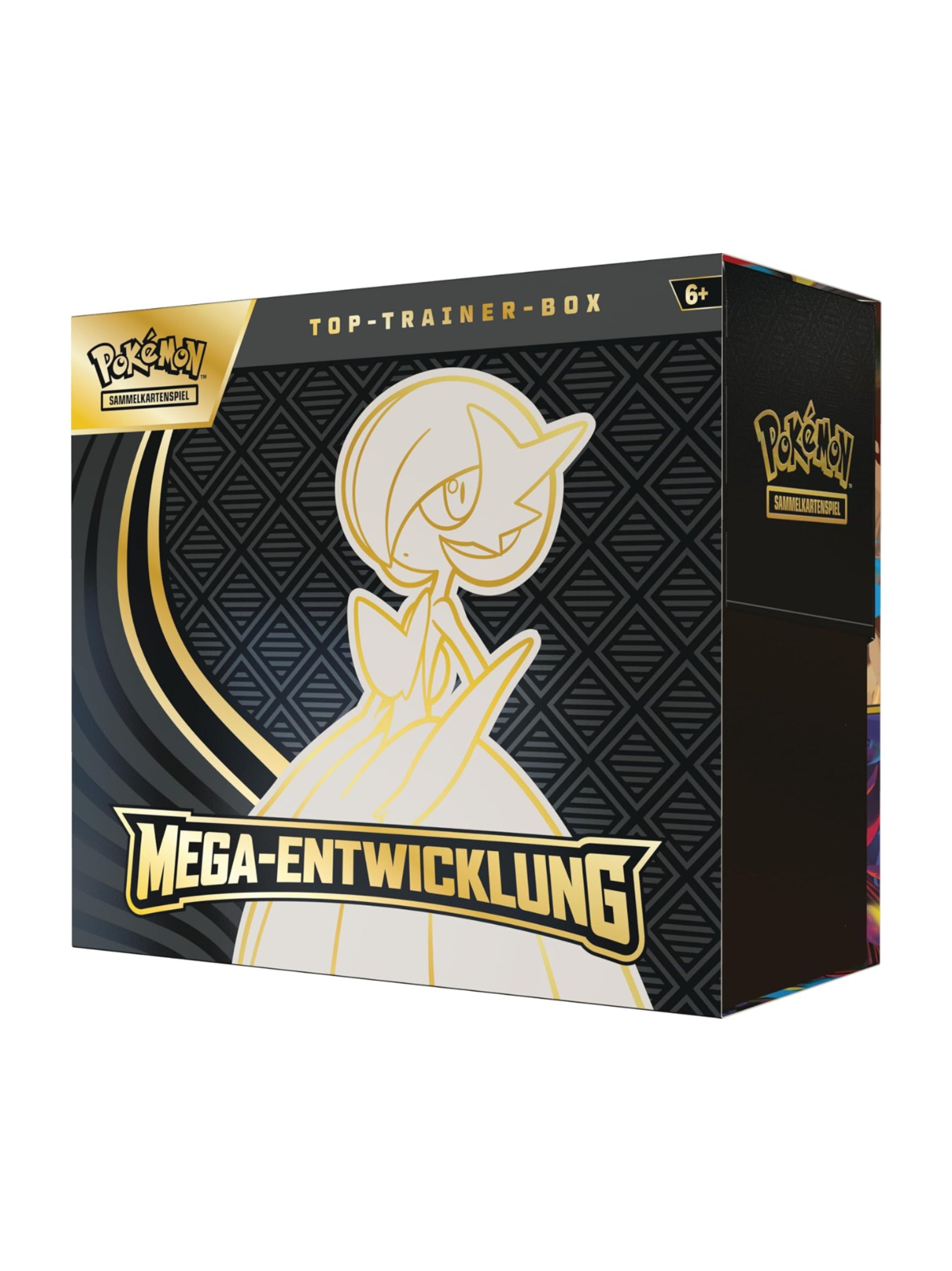 Pokémon:Top-Trainer-Box Mega-Entwicklung: Guardevoir (1 Vollbild-Promokarte, 9 Boosterpacks & Zubehör)