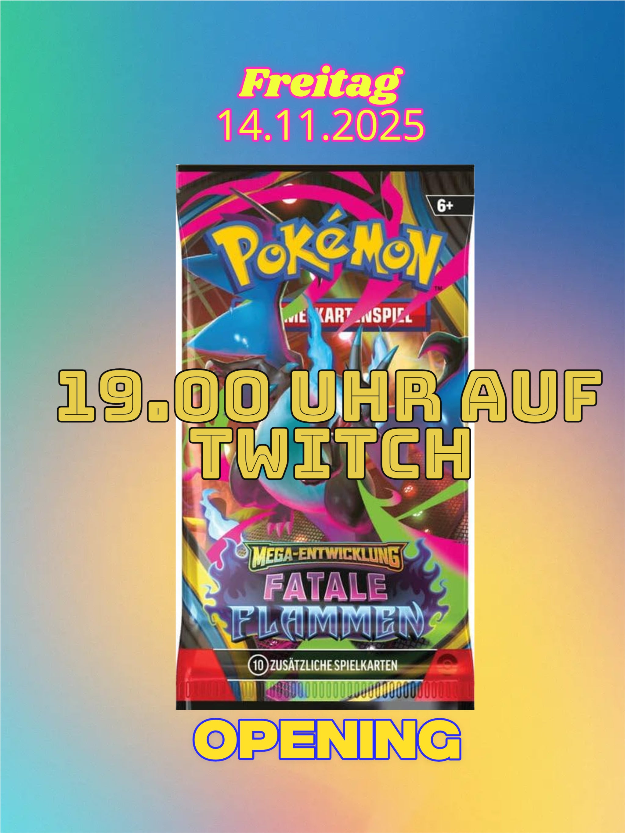 Pokémon Fatale Flammen Booster Pack (1x) | Deutsch | Original Pokémon TCG Sammelkarten