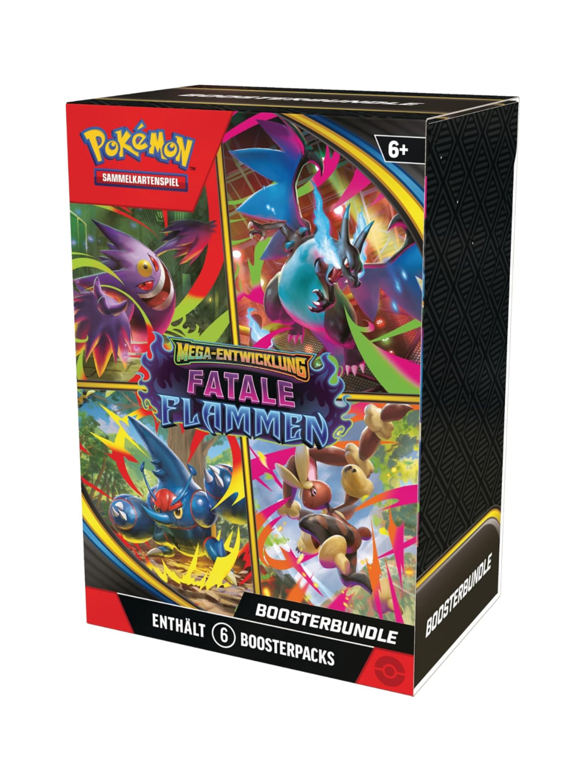 Pokémonl: Boosterbundle Mega-Entwicklung – Fatale Flammen (6 Boosterpacks)