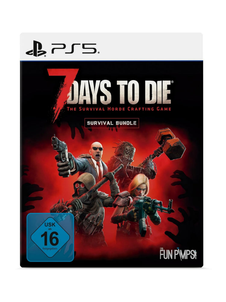 7 Days to Die Console Edition Survival Bundle für PlayStation 5 – PS5 Zombie-Survival-Spiel mit Open World, Crafting, Basisbau, Ressourcen, Zombie-Horden und postapokalyptischer Atmosphäre
