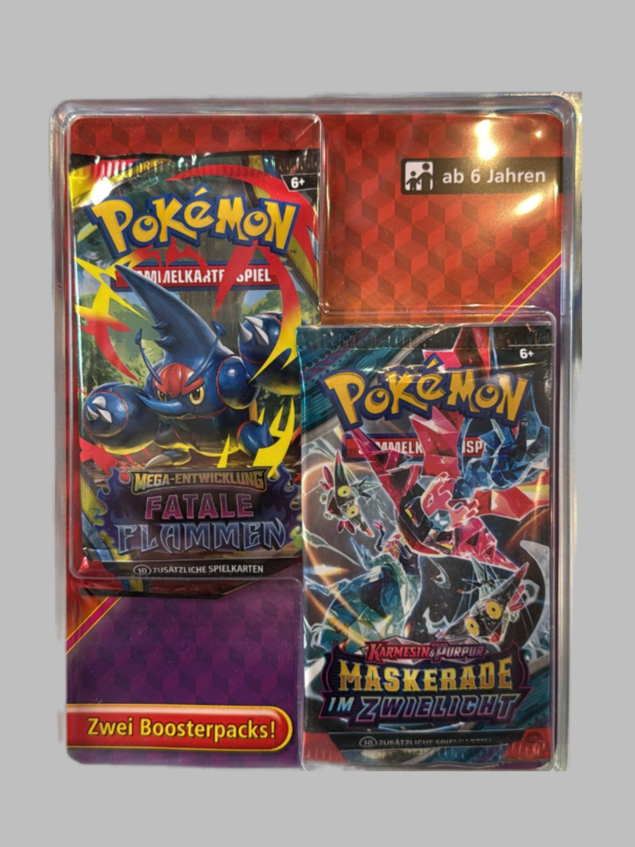 Pokémon 2 Boosterpack`s Fatale Flammen und Maskerade | Deutsch | Original Pokémon TCG Sammelkarten