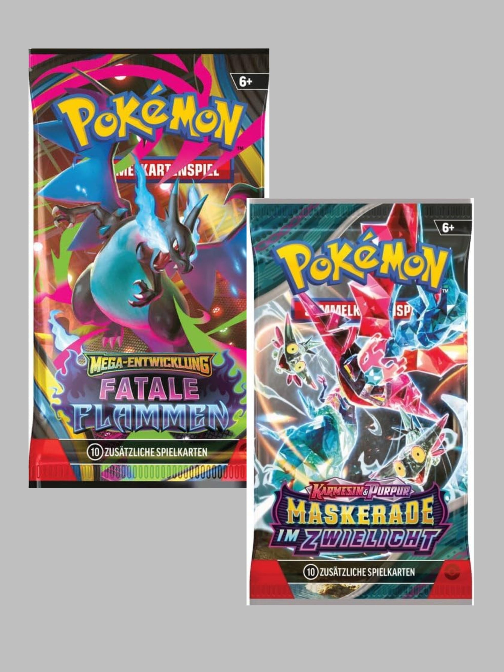 Pokémon 2 Boosterpack`s Fatale Flammen und Maskerade | Deutsch | Original Pokémon TCG Sammelkarten