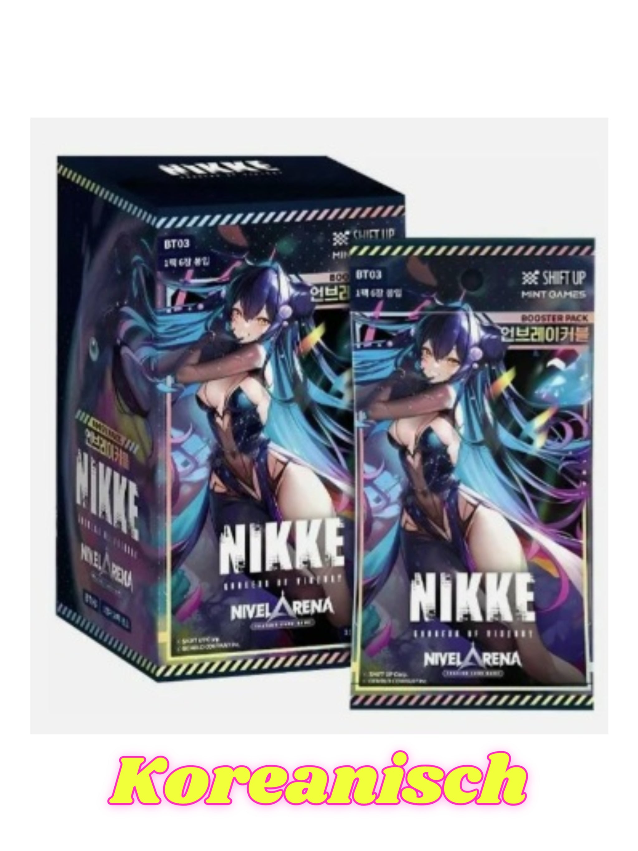 Nikke Nivel Arena - Unbreakable BT03 Boo. KOREAN (24 Booster a 6 Karten)