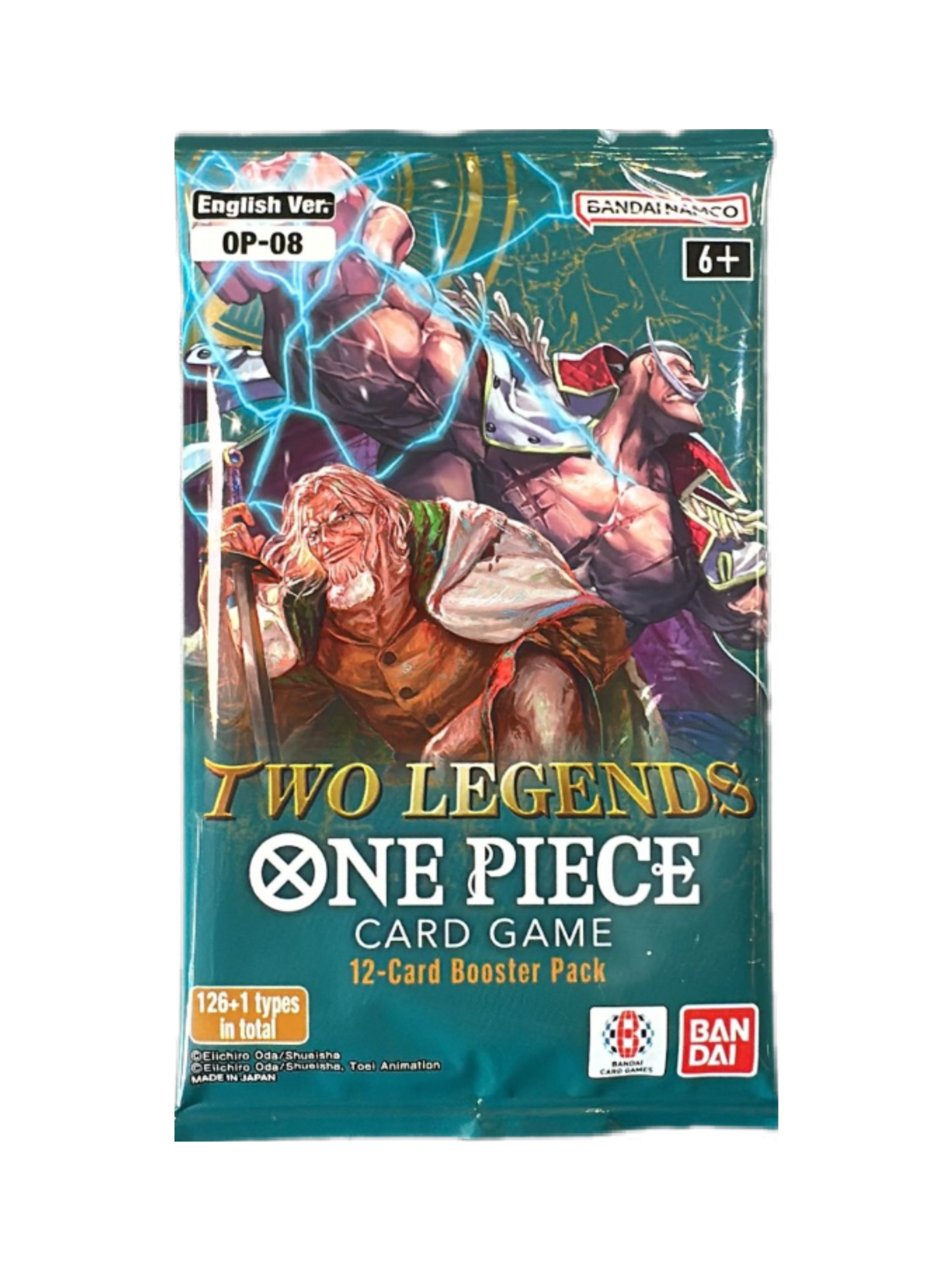 OP-08 Two Legends One Piece Card Japanese Booster Pack - Bandai OP08 Sealed - 6 Cards