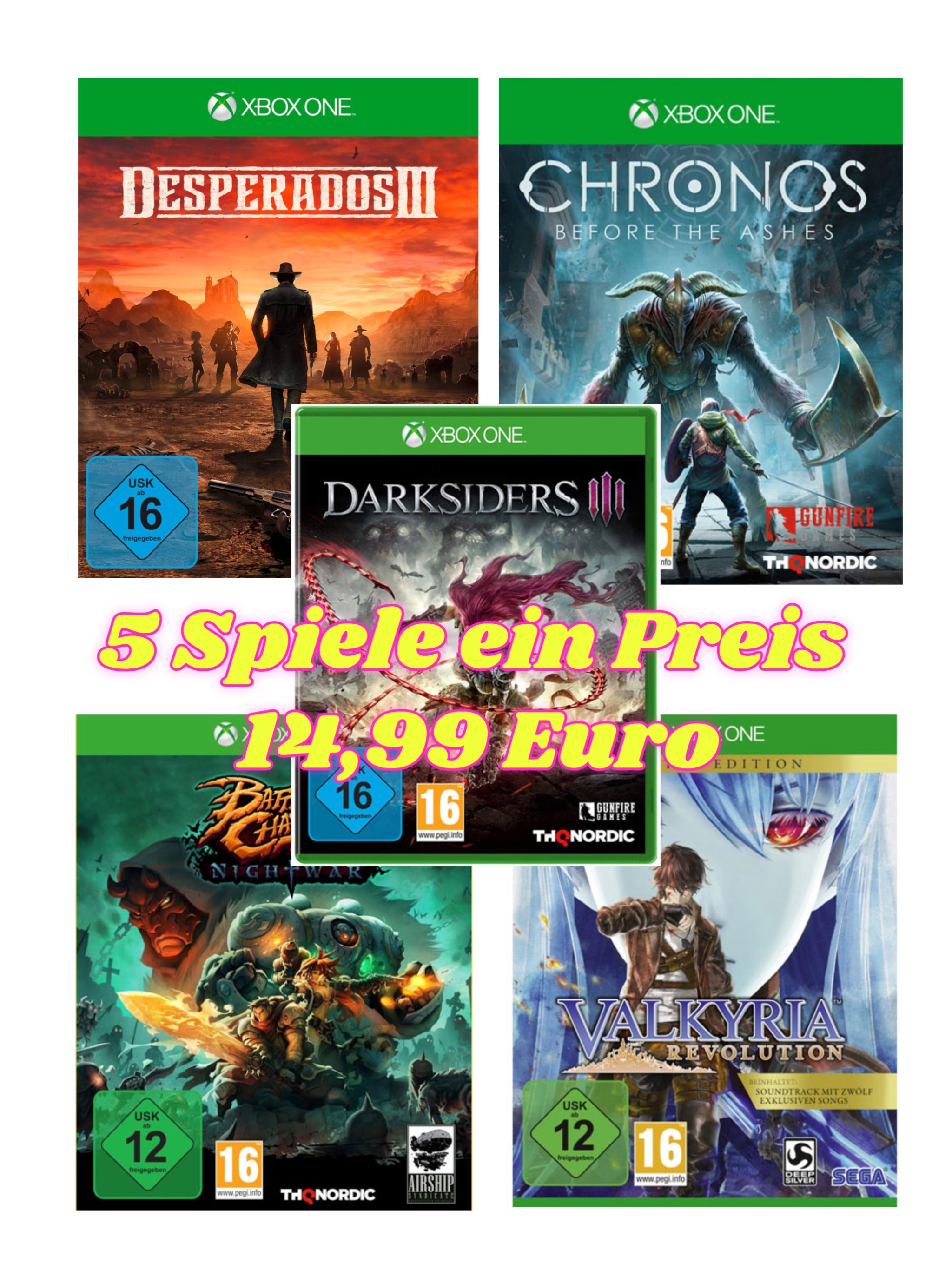 Top Deal- Bundel Preis 5 Xbox One Spiele *Neu
