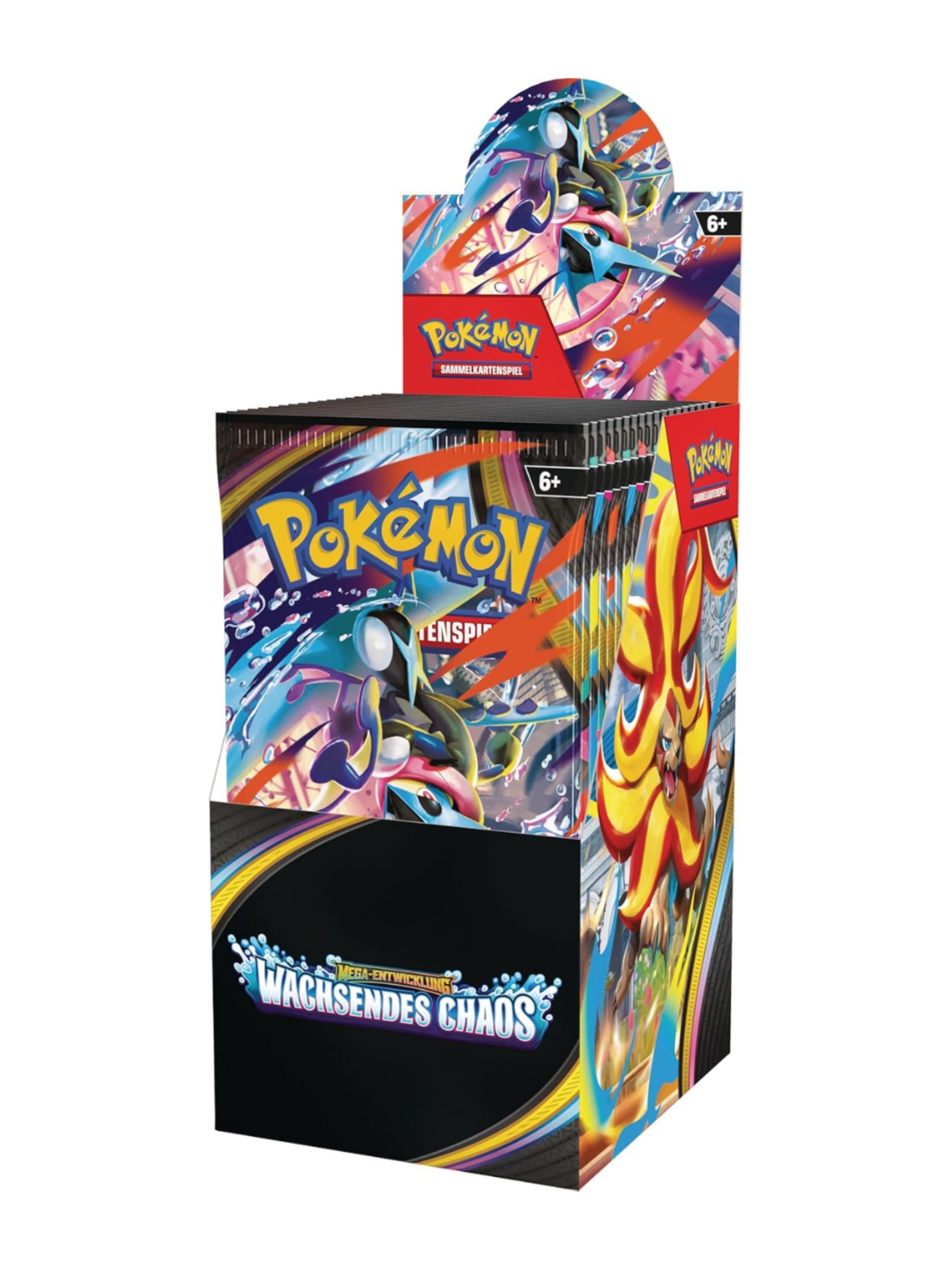 Pokémon- Boosterpack-Display Mega-Entwicklung – Wachsendes Chaos (enthält 18 Boosterpacks)Neu OVP
