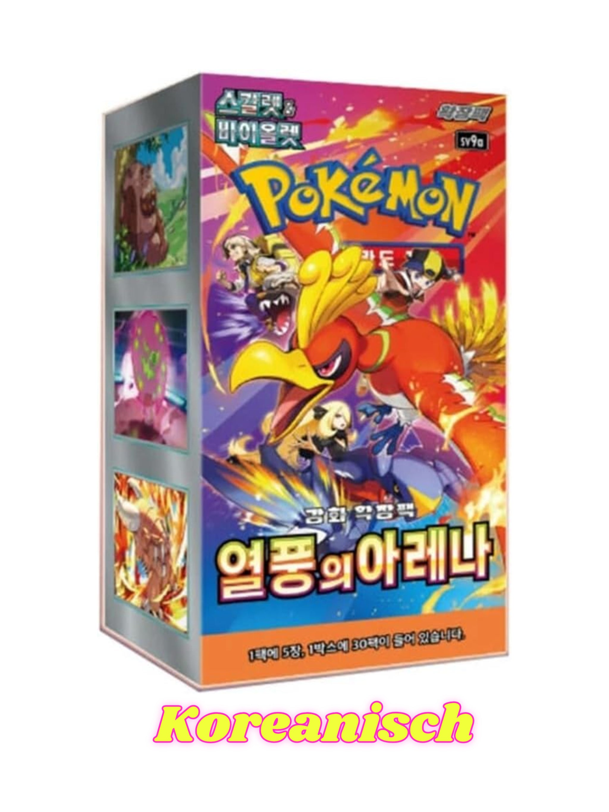 Pokemon Heat Wave Arena Display (Koreanisch) 30 Booster a 5 Karten