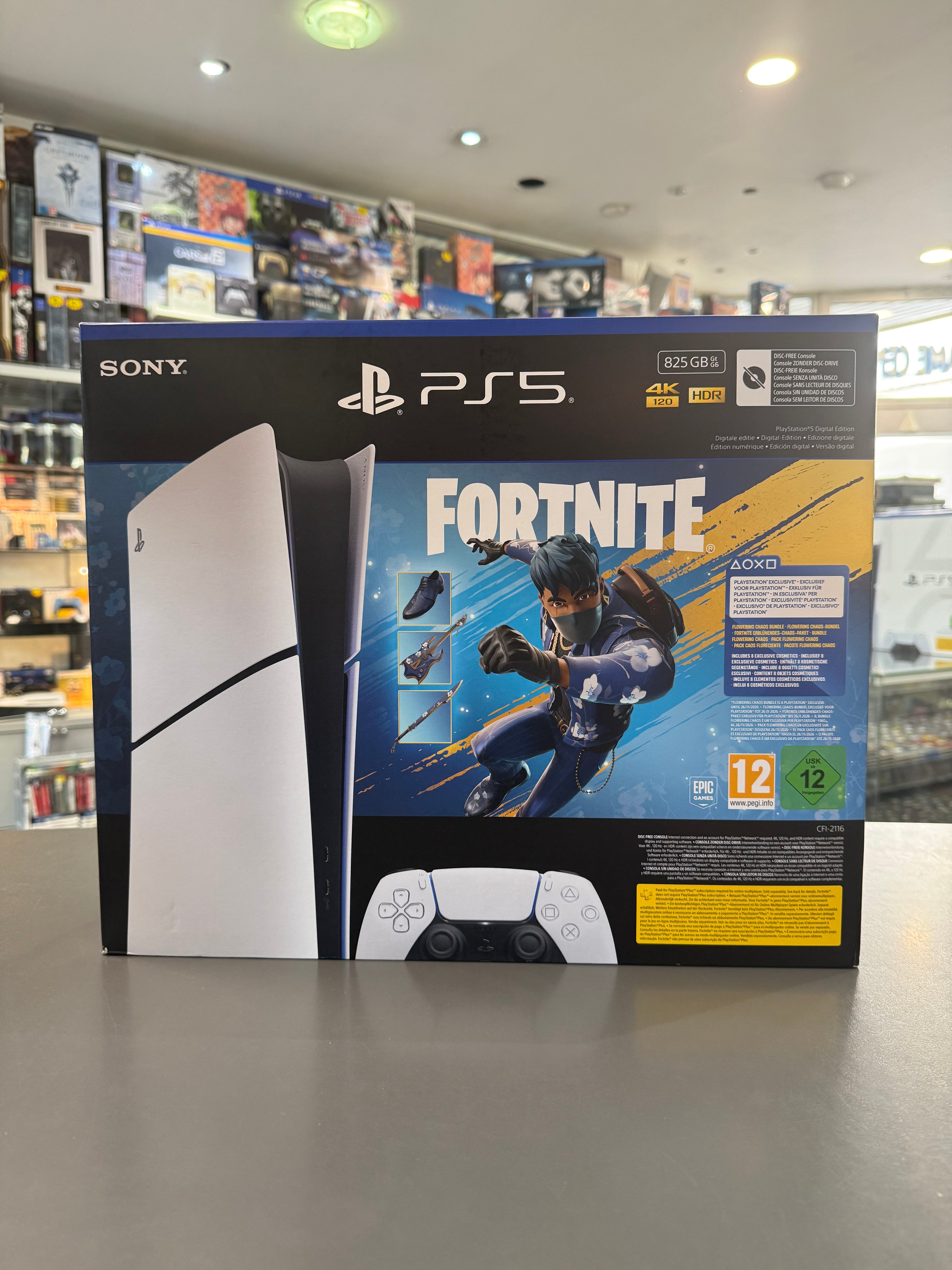 PlayStation®5 Konsole Digital (Modellgruppe – Slim) mit Fortnite Code unbenutzt *gebraucht