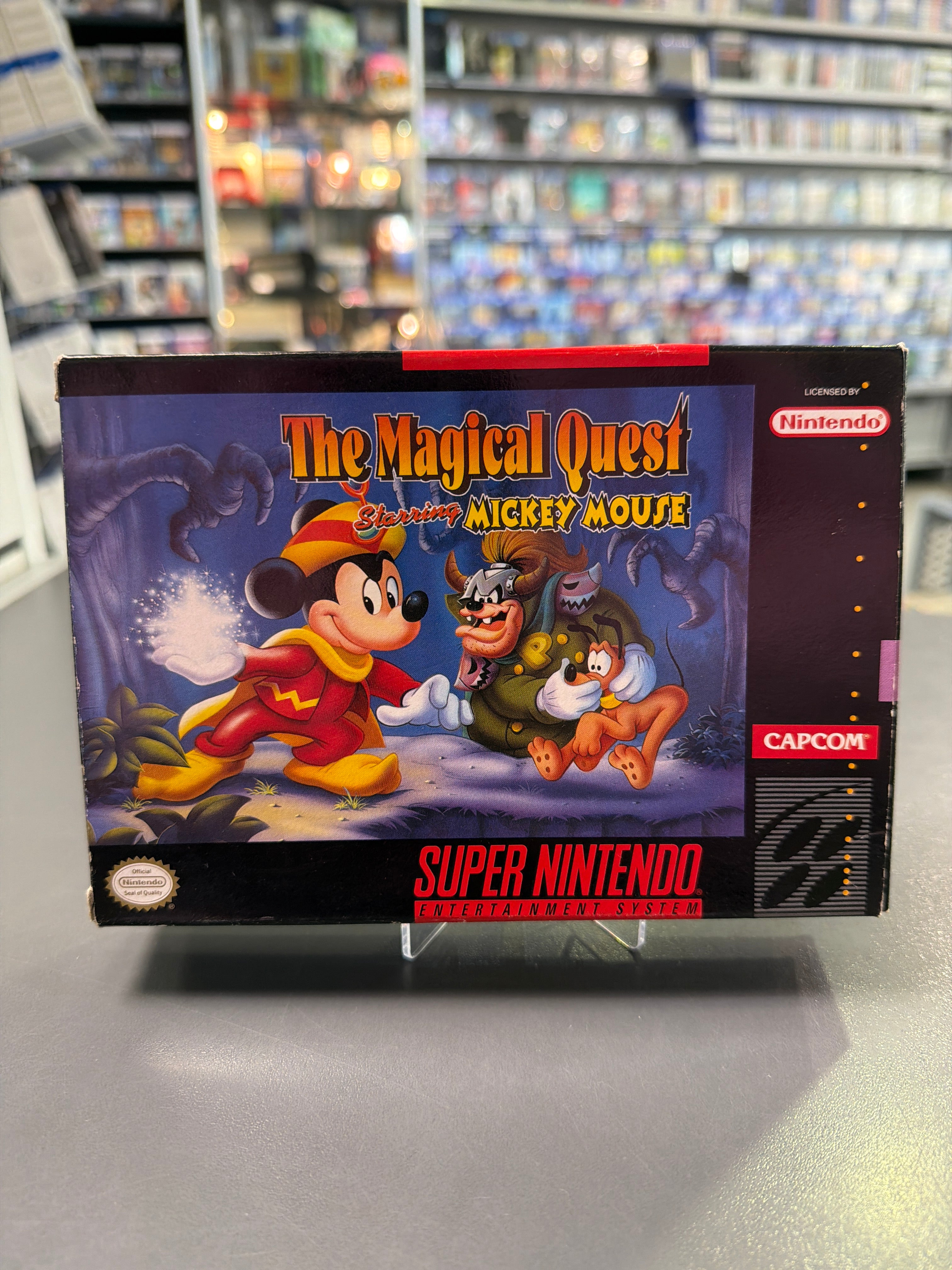 The Magical Quest Starring Mickey Mouse NTSC SNES,Super Nintendo OVP *gebraucht