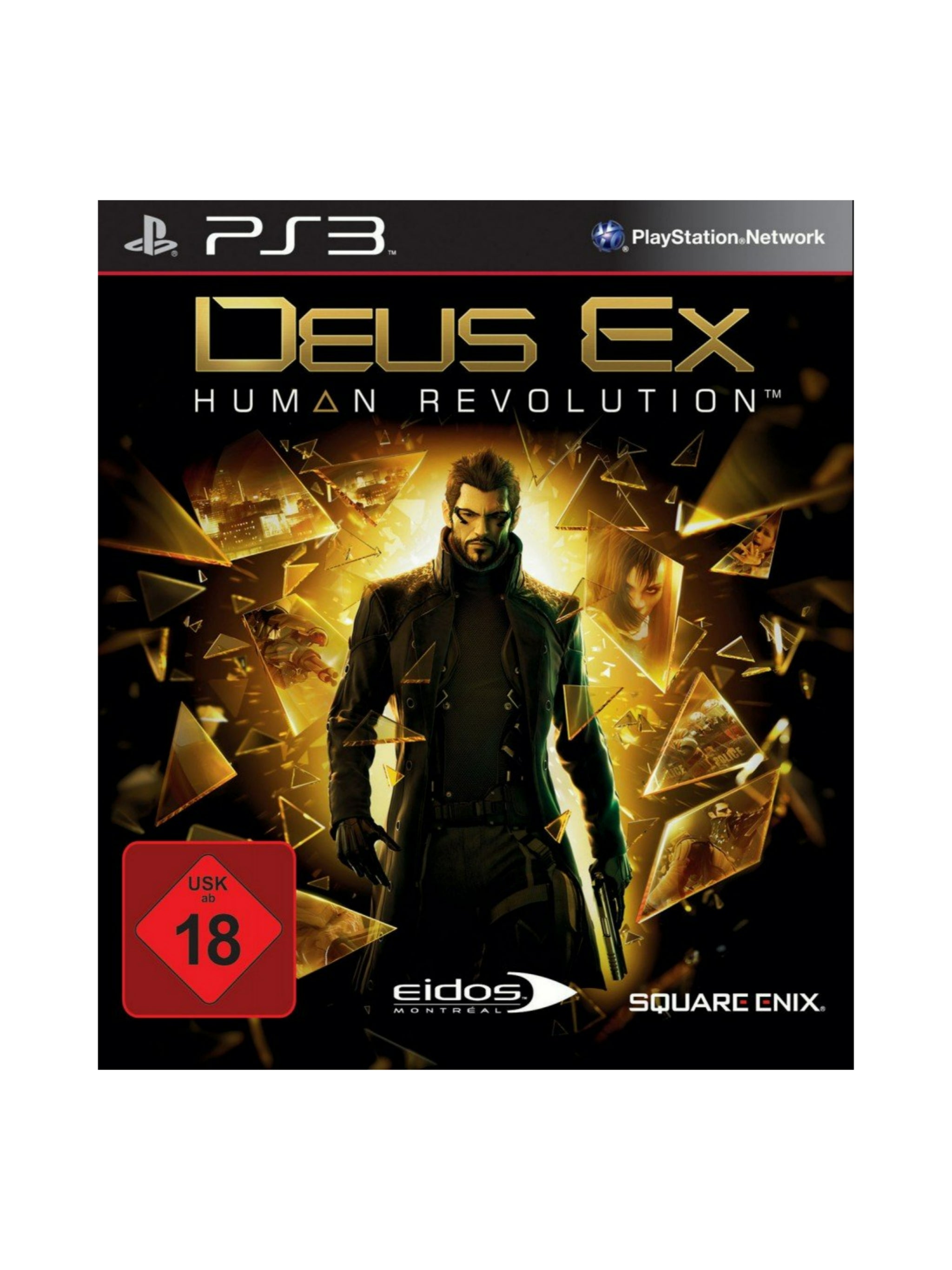 DEUS EX Human Revolution für PlayStation 3 PS3 gebraucht mit Originalverpackung und Spiel-Blu-ray.