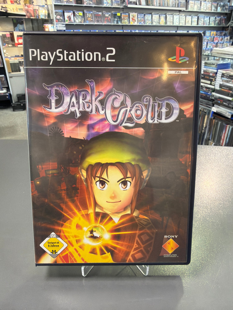 Gebrauchtes PlayStation 2 Spiel Dark Cloud, komplett mit Hülle und Disc, Retro-RPG Titel in gutem Zustand
