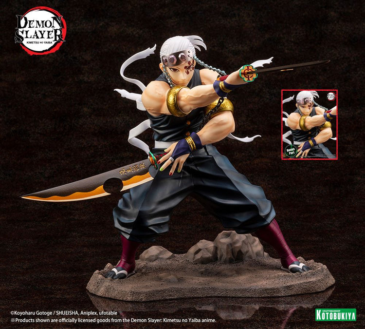 Demon Slayer Kimetsu no Yaiba ARTFXJ Statue 1/8 Tengen Uzui Bonus Edition 23 cm – detailreiche Anime Sammlerstatue mit Tengen Uzui, Sound-Hashira-Design und Sammlerwert