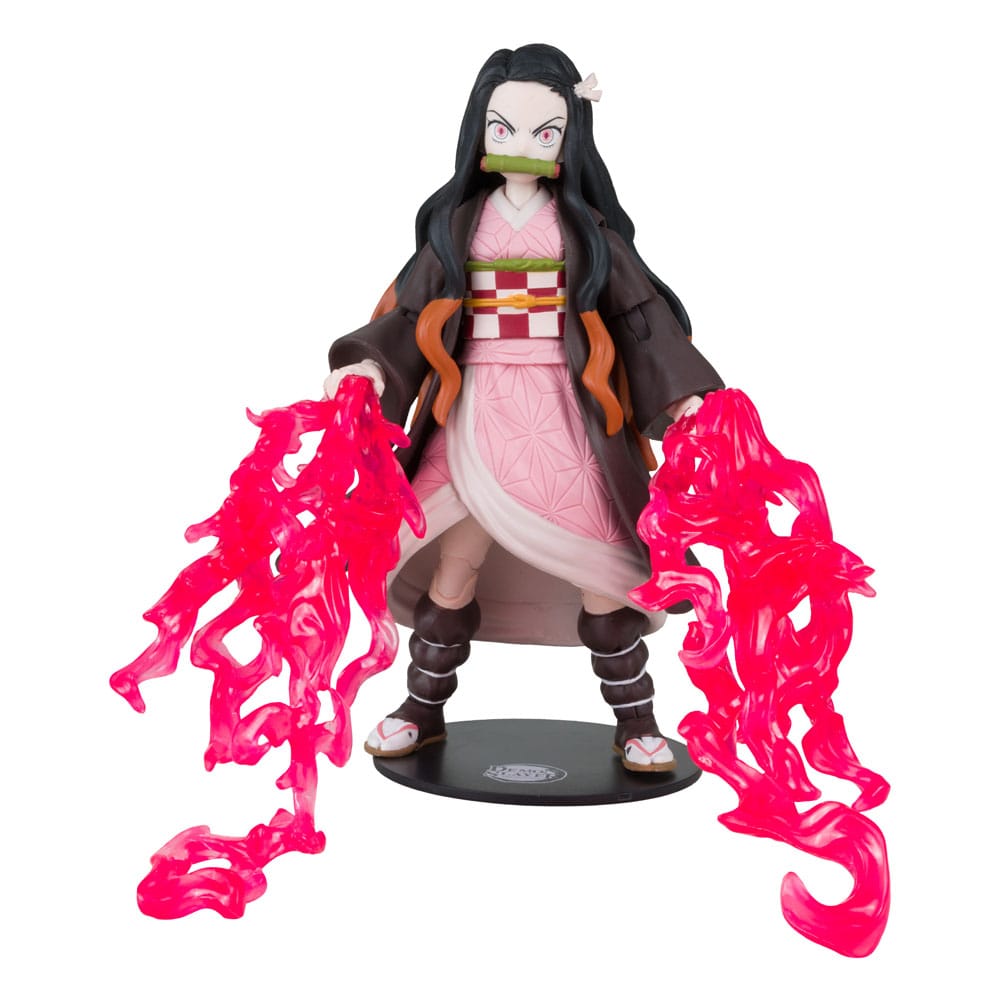 Demon Slayer Kimetsu no Yaiba Actionfigur Nezuko Kamado 18 cm – detailreiche Anime Sammelfigur mit Nezuko, Bambusmundstück, Demon-Slayer-Design und Sammlerwert für Kimetsu-no-Yaiba-Fans